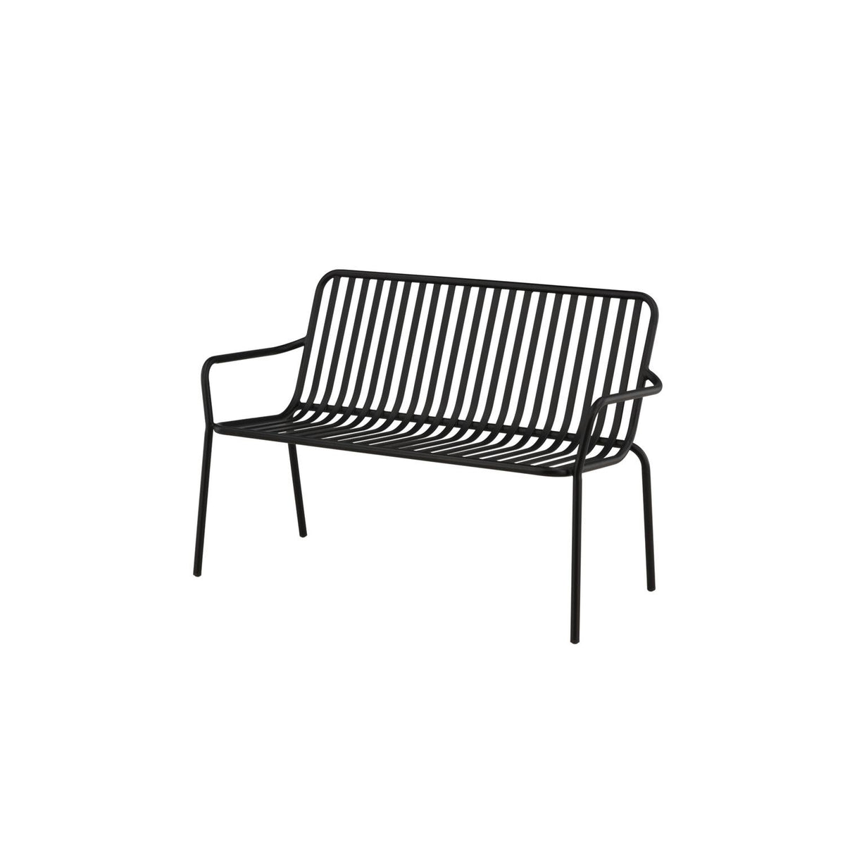 Gartenbank Peking aus Aluminium - Schwarz-Outdoor Bänke-Venture Home-le canapé