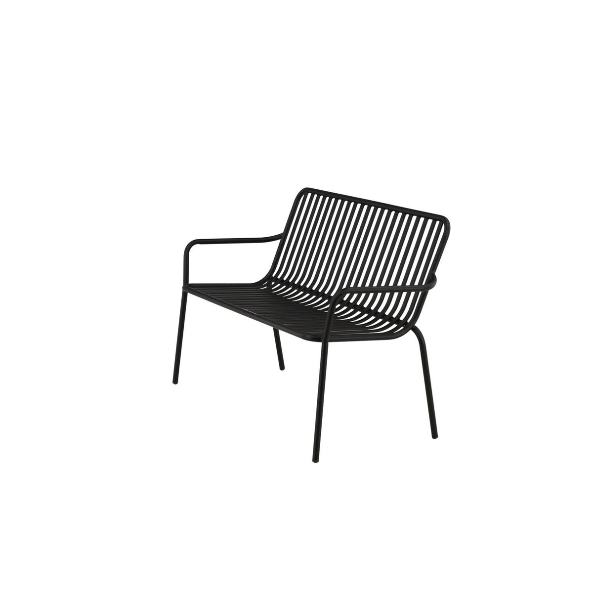Gartenbank Peking aus Aluminium - Schwarz-Outdoor Bänke-Venture Home-le canapé