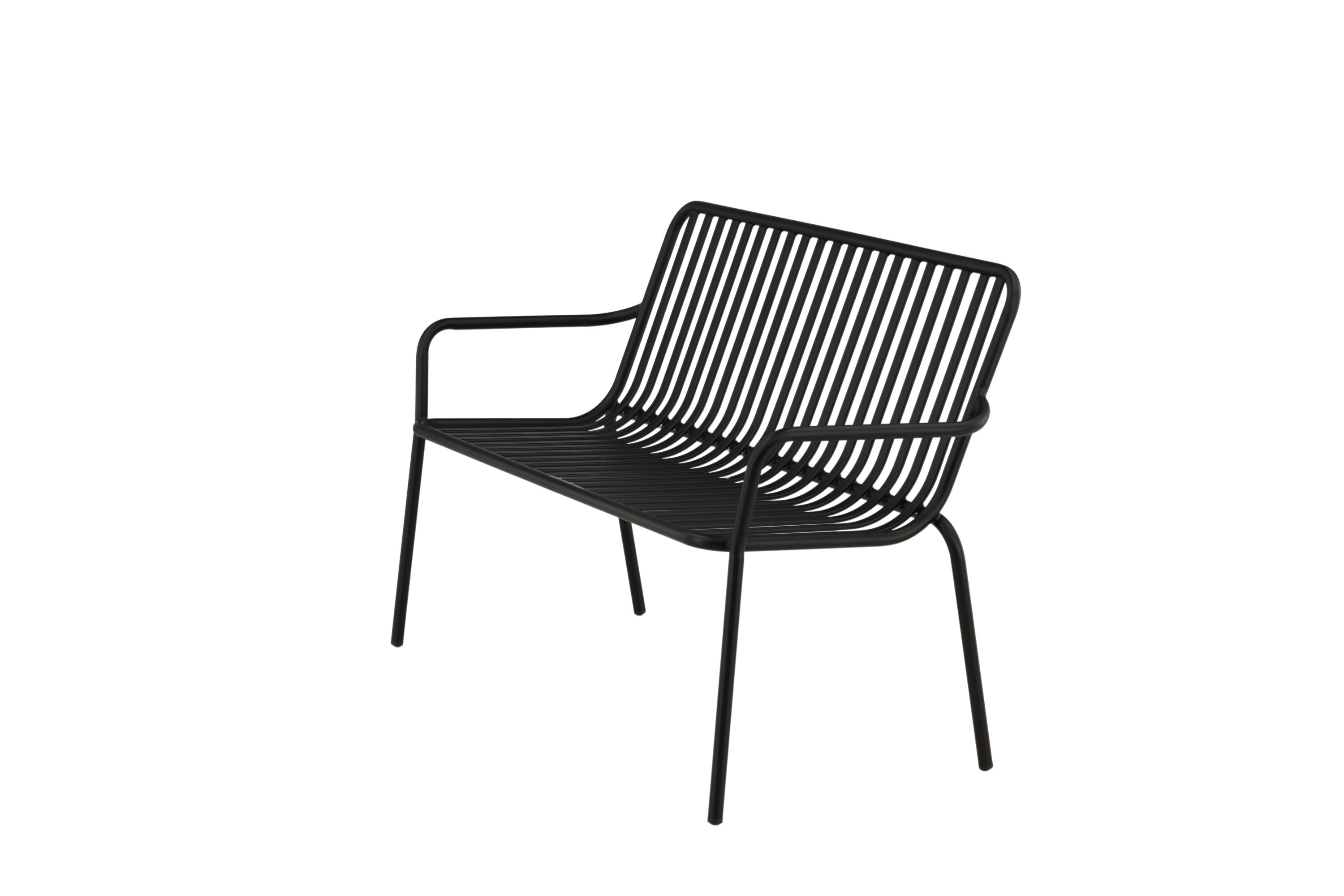 Gartenbank Peking aus Aluminium - Schwarz-Outdoor Bänke-Venture Home-le canapé