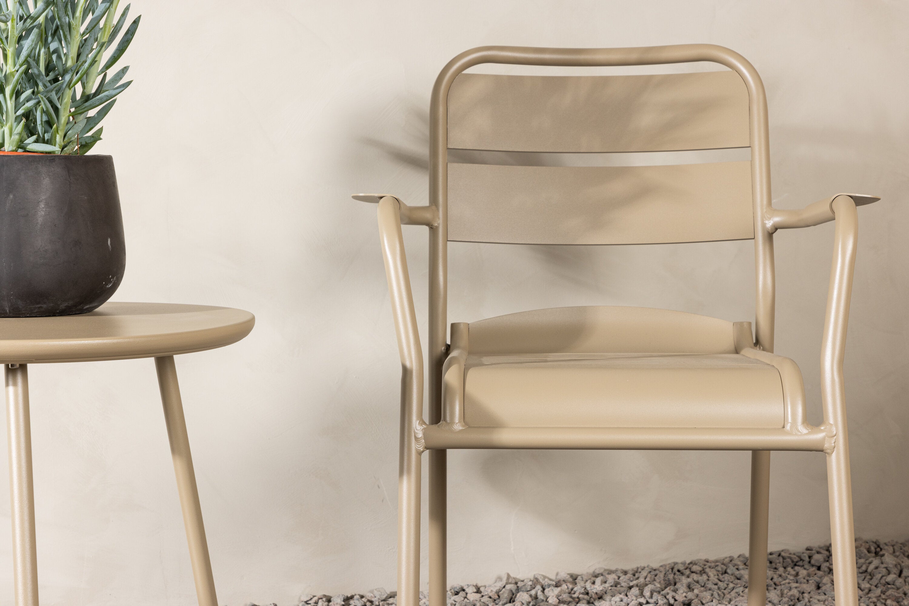 Gartenmöbel Set Faro aus Metall - Beige-Loungesets-Venture Home-le canapé