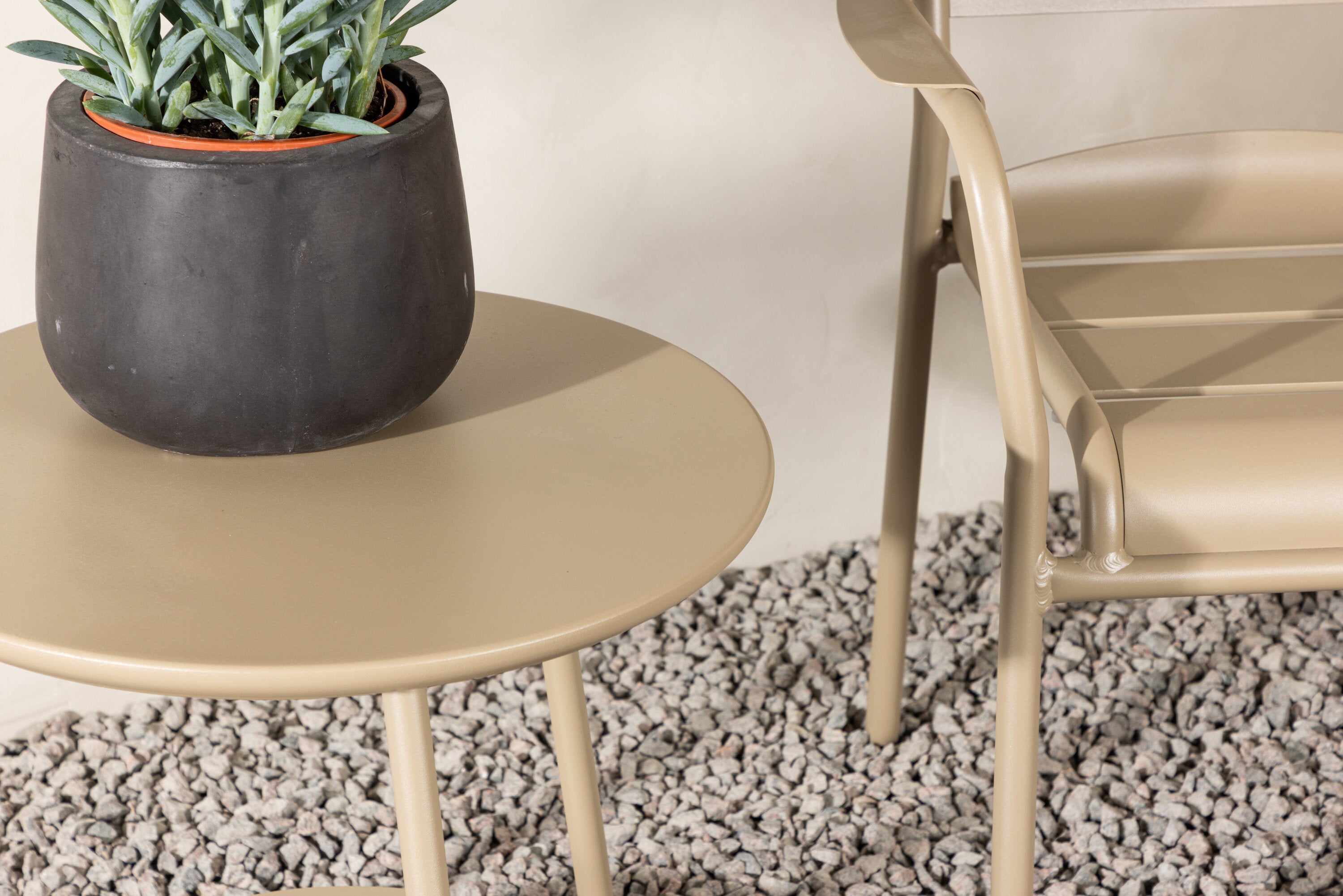 Gartenmöbel Set Faro aus Metall - Beige-Loungesets-Venture Home-le canapé