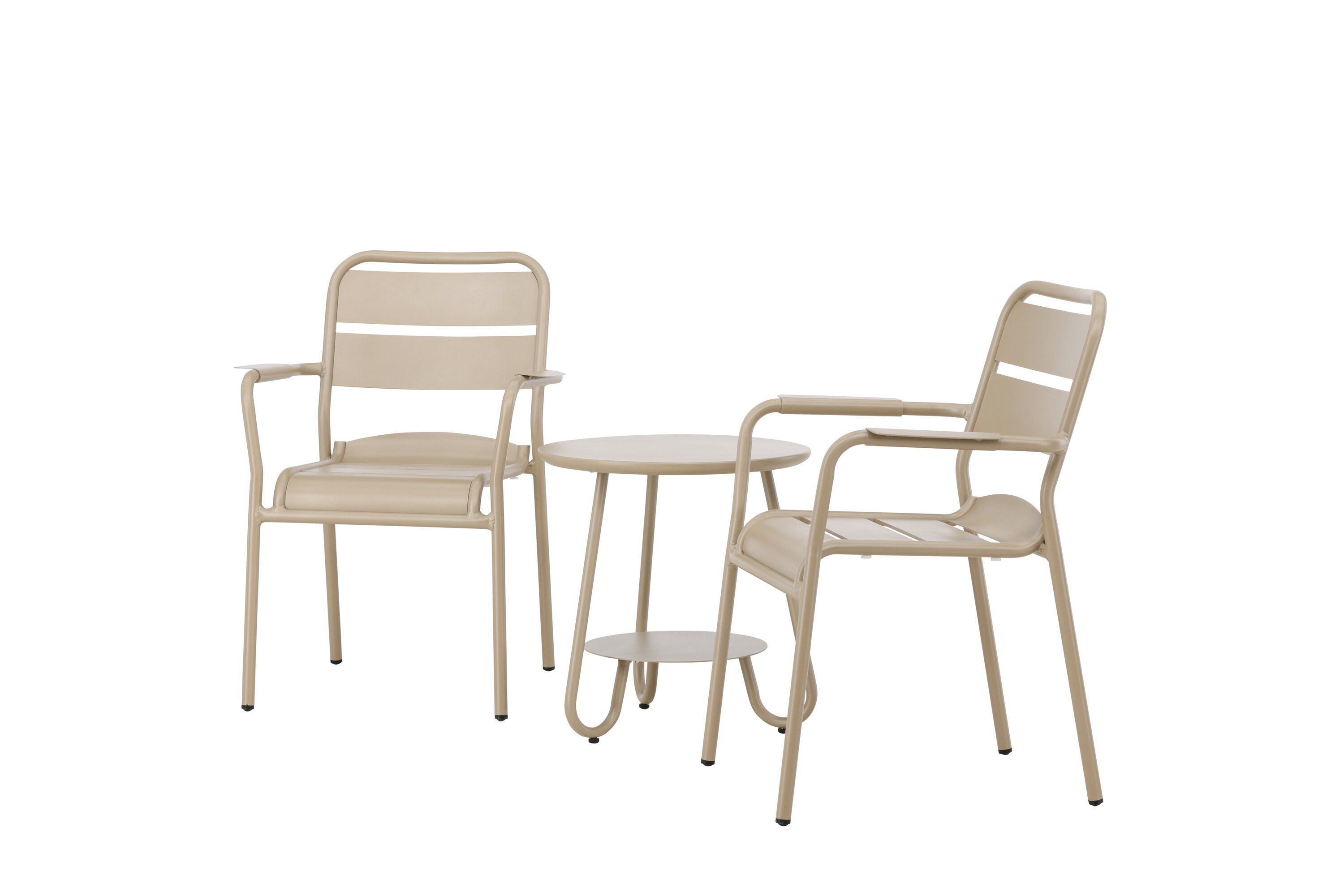 Gartenmöbel Set Faro aus Metall - Beige-Loungesets-Venture Home-le canapé