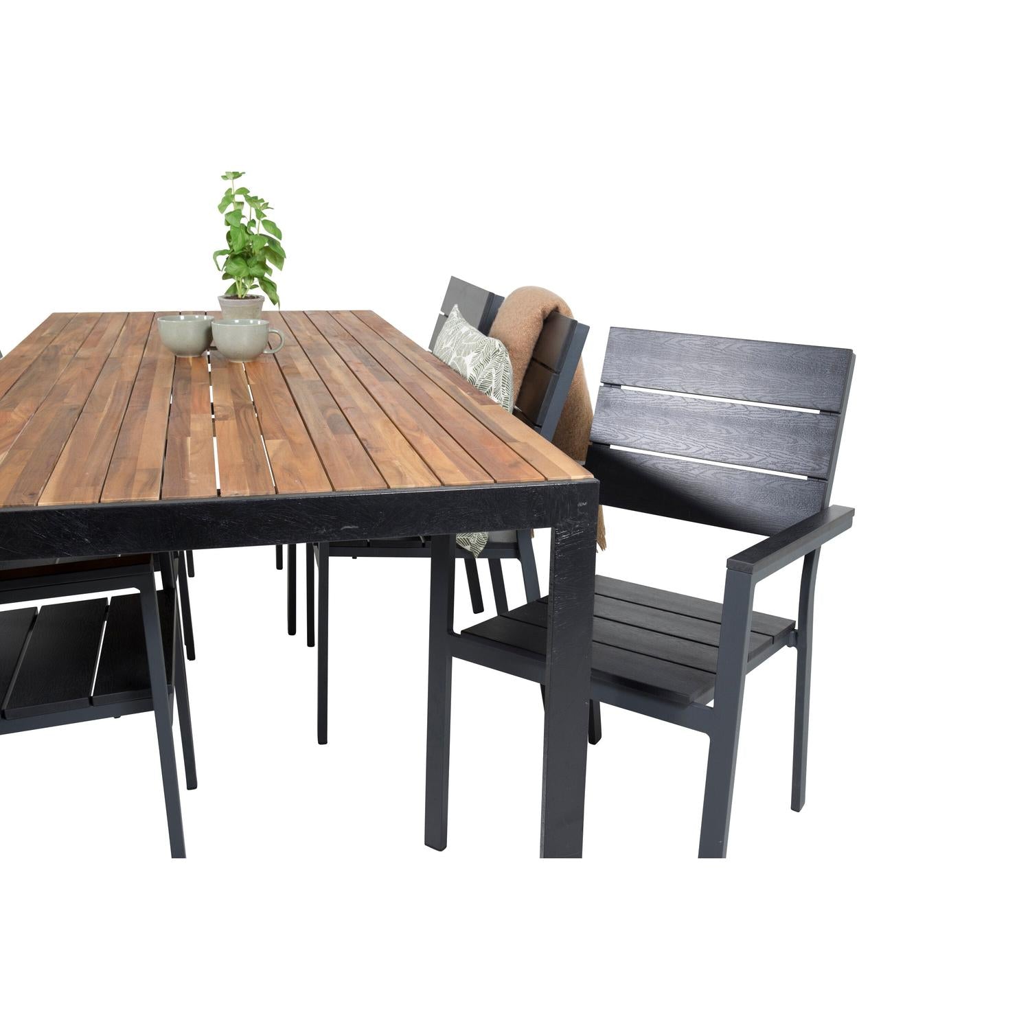 Gartenmöbel Set Levels & Bois - Schwarz-Loungesets-Venture Home-le canapé