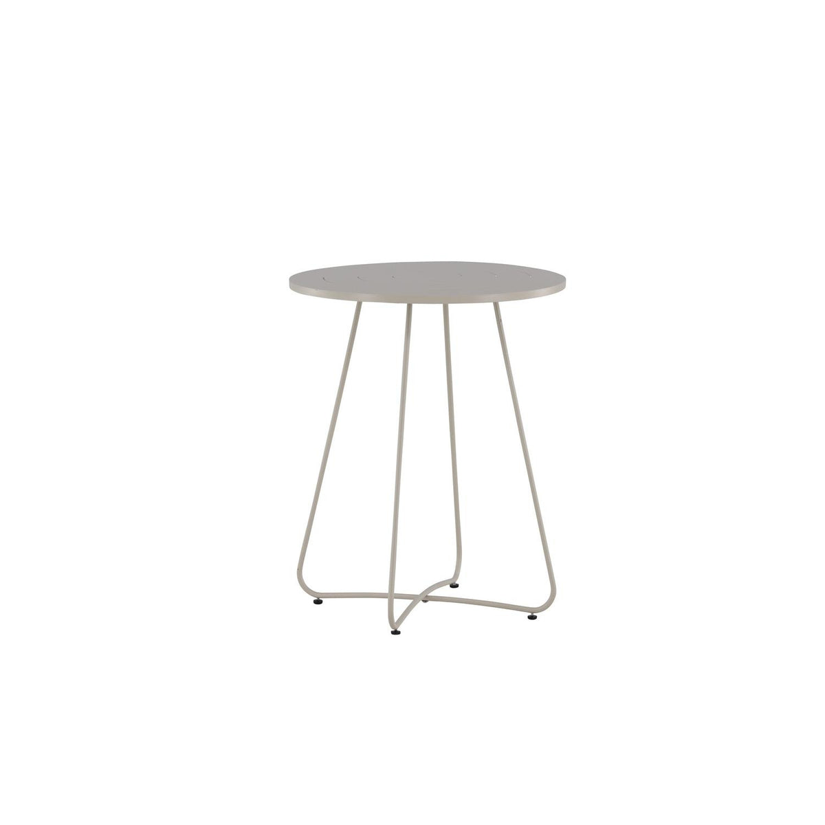 Gartentisch Bacong Ø60cm aus Metall - Beige-Esstische Outdoor-Venture Home-le canapé