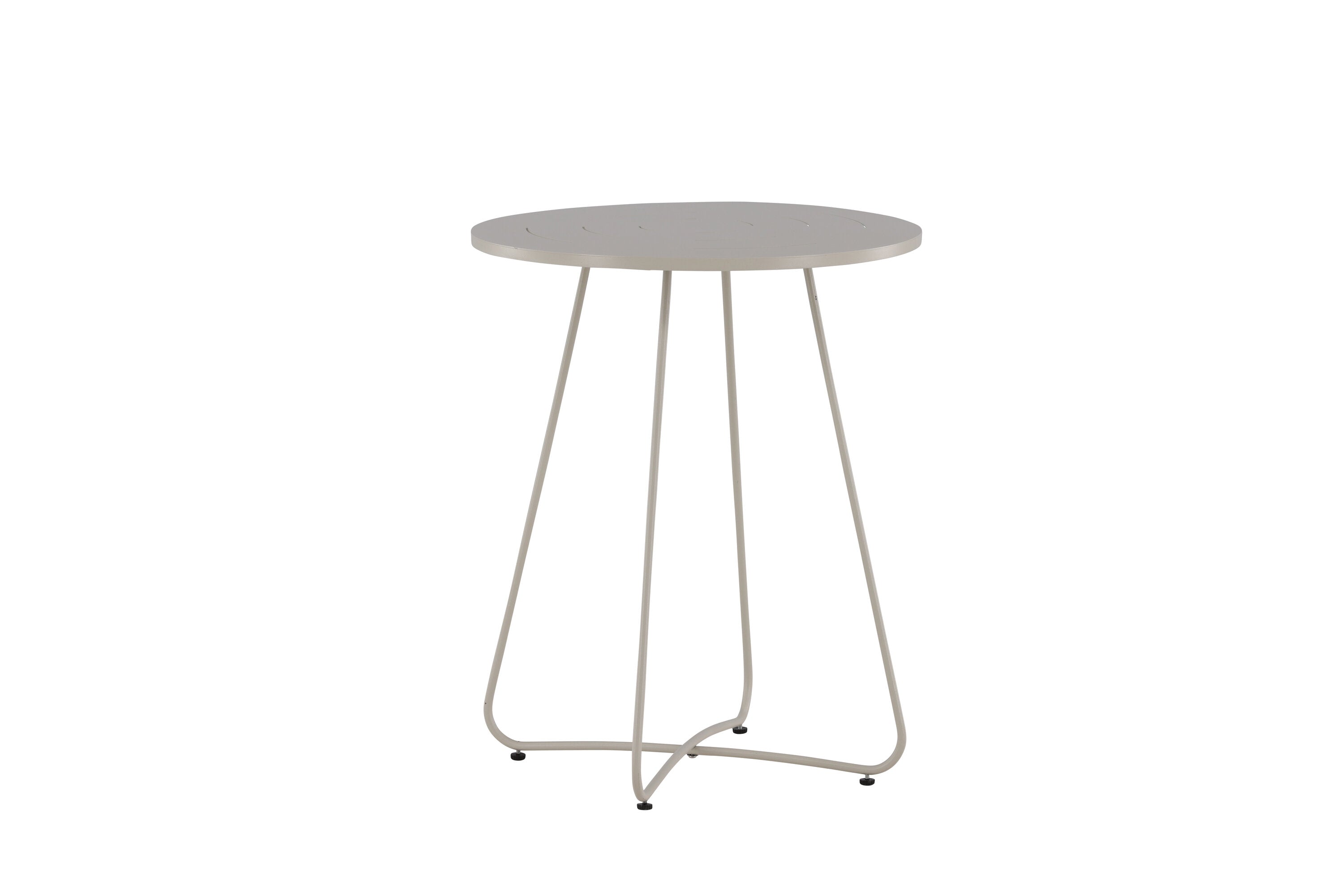 Gartentisch Bacong Ø60cm aus Metall - Beige-Esstische Outdoor-Venture Home-le canapé