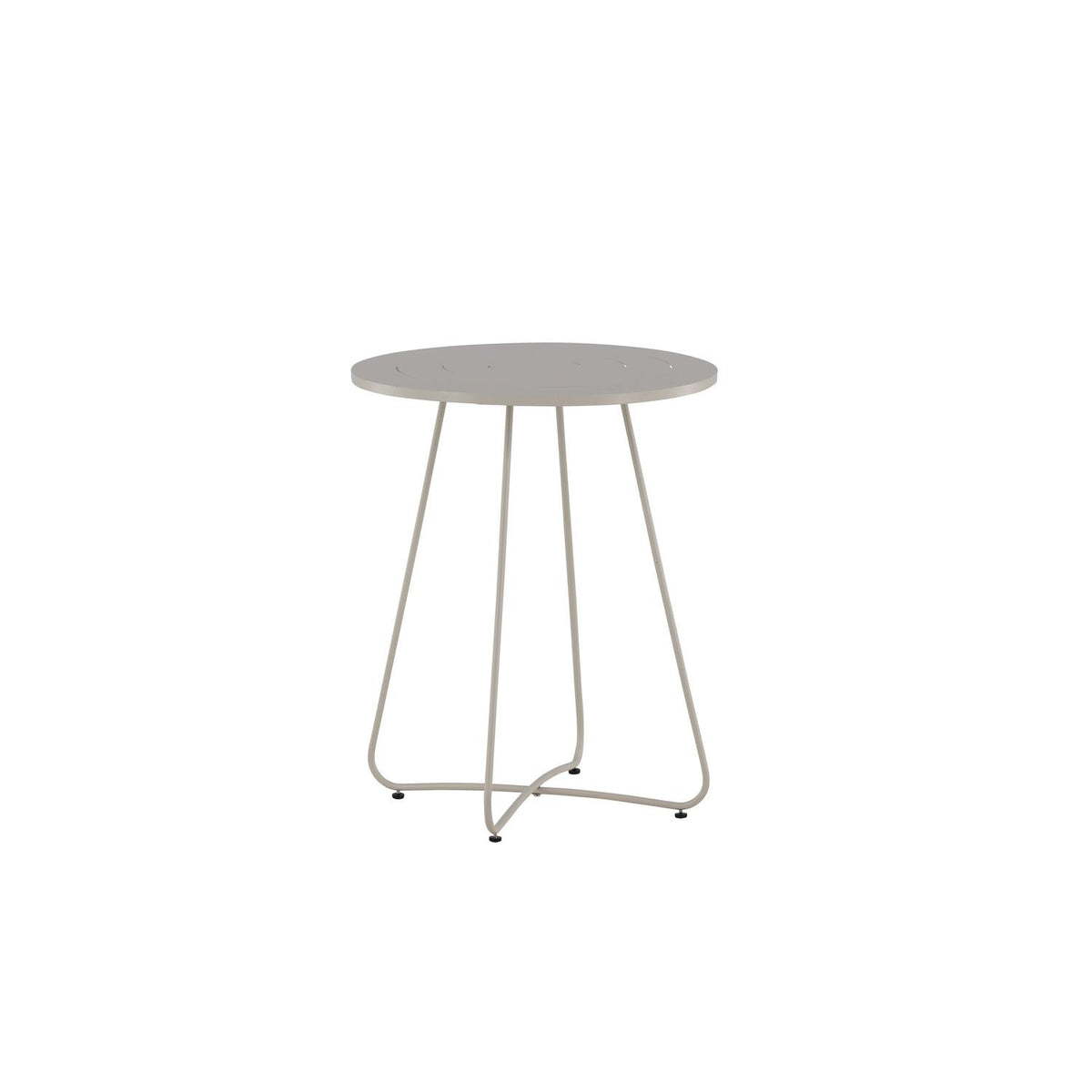 Gartentisch Bacong Ø60cm aus Metall - Beige-Esstische Outdoor-Venture Home-le canapé