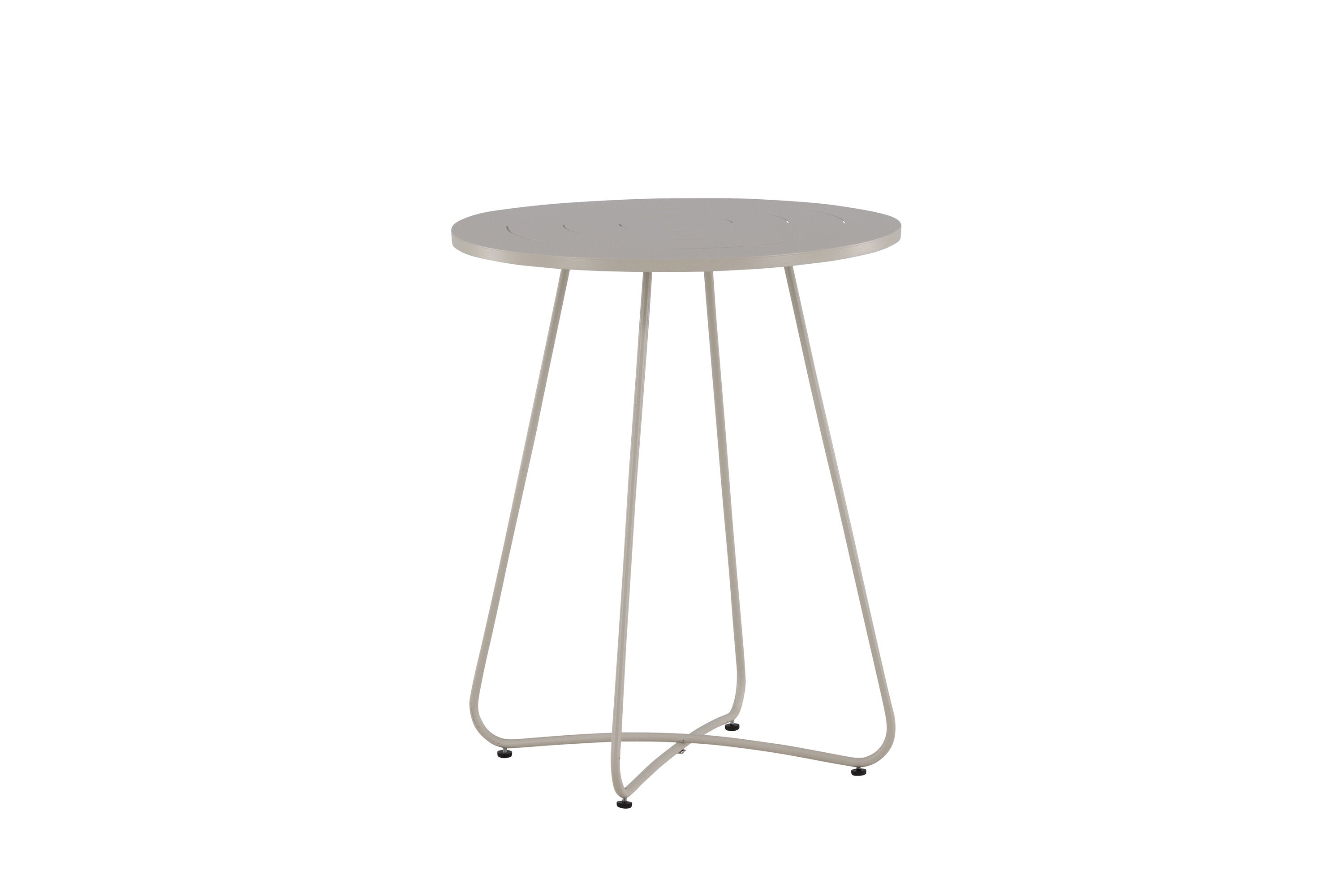 Gartentisch Bacong Ø60cm aus Metall - Beige-Esstische Outdoor-Venture Home-le canapé