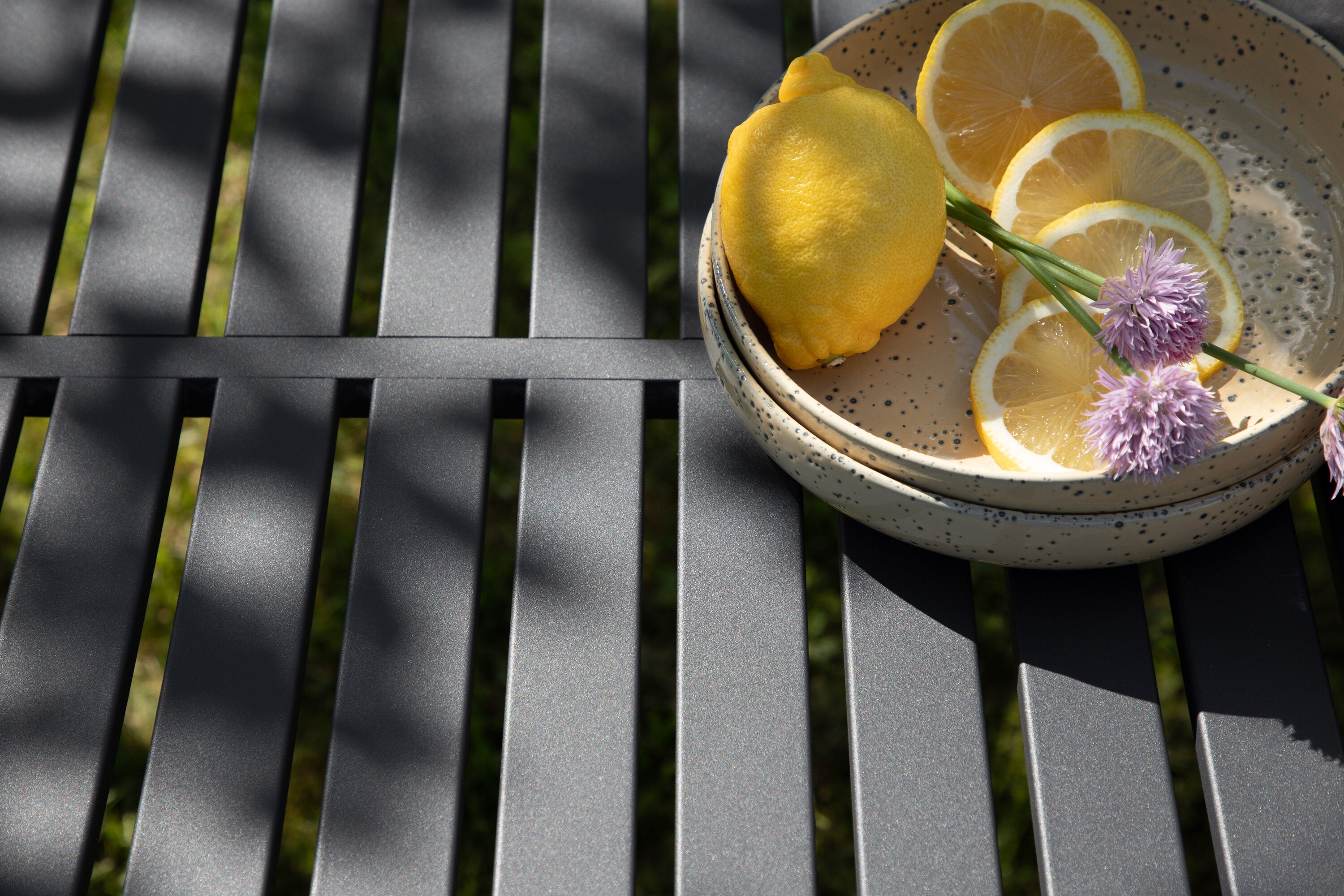 Gartentisch Borneo 200×100cm aus Metall - Schwarz-Esstische Outdoor-Venture Home-le canapé
