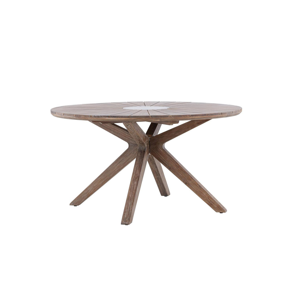 Gartentisch Rosario Ø140cm aus Massivholz - Braun-Esstische Outdoor-Venture Home-le canapé