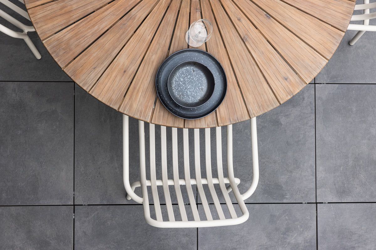 Gartentisch Rosario Ø140cm aus Massivholz - Braun-Esstische Outdoor-Venture Home-le canapé