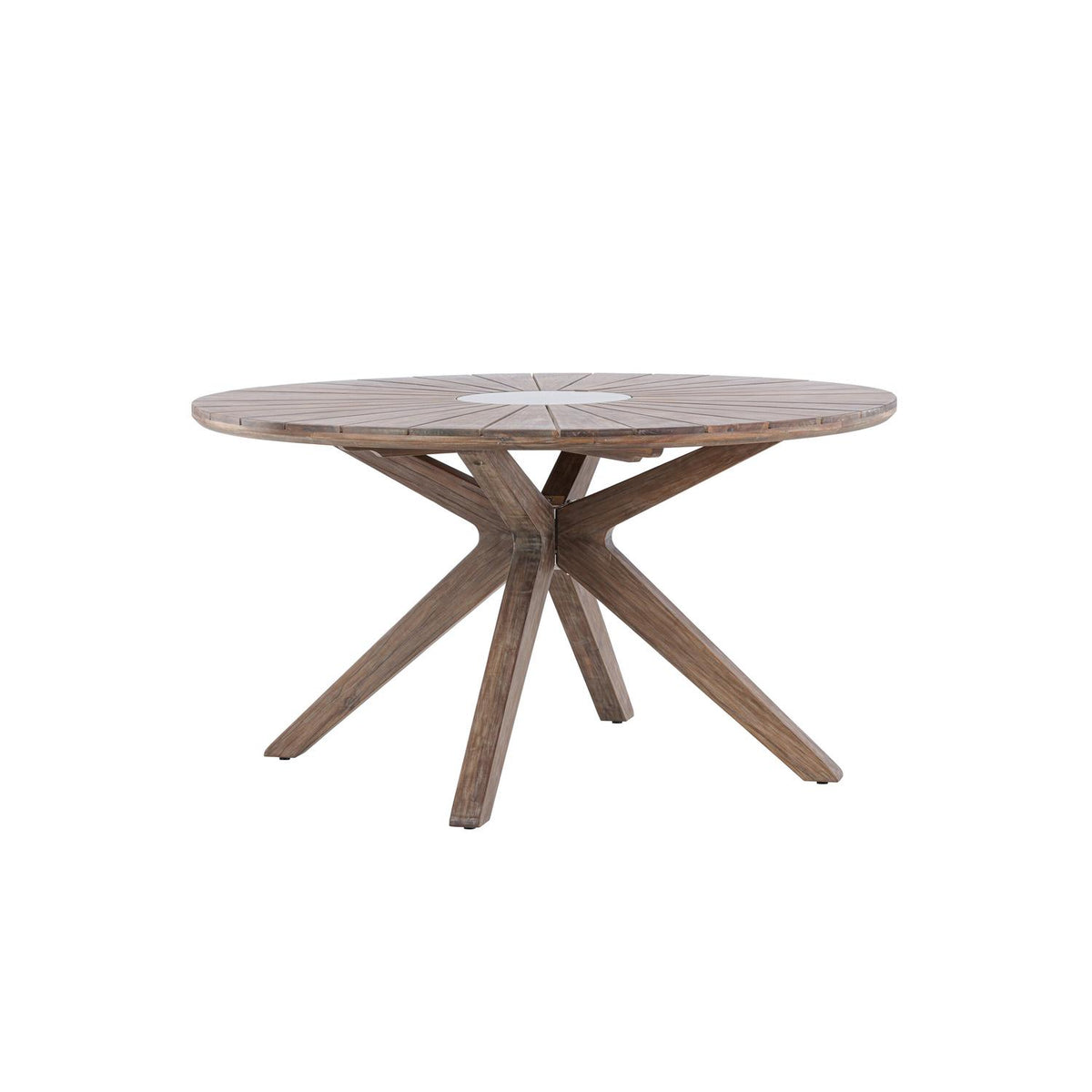 Gartentisch Rosario Ø140cm aus Massivholz - Braun-Esstische Outdoor-Venture Home-le canapé