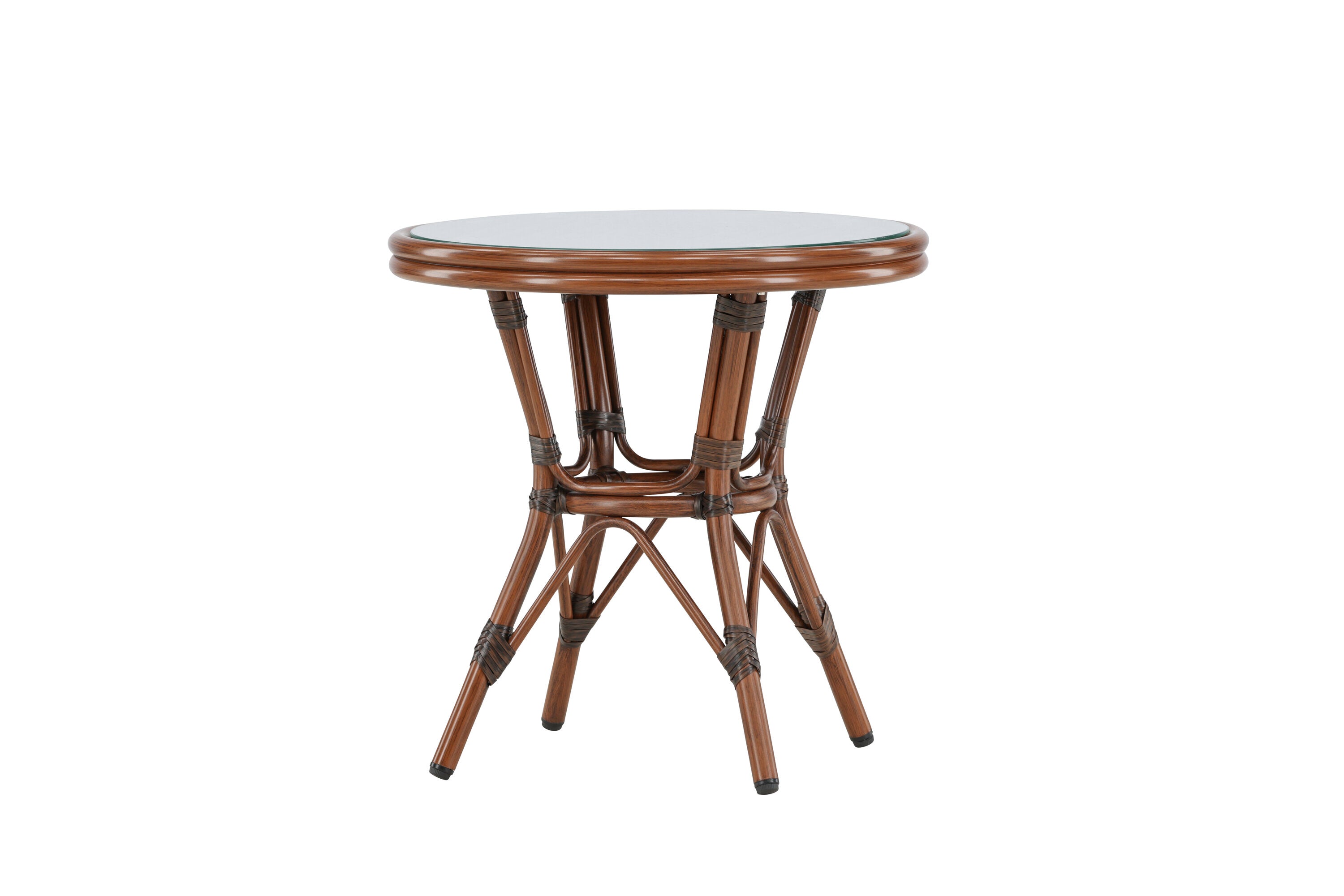 Gartentisch Sagres Ø60cm aus Aluminium - Braun-Loungetische-Venture Home-le canapé