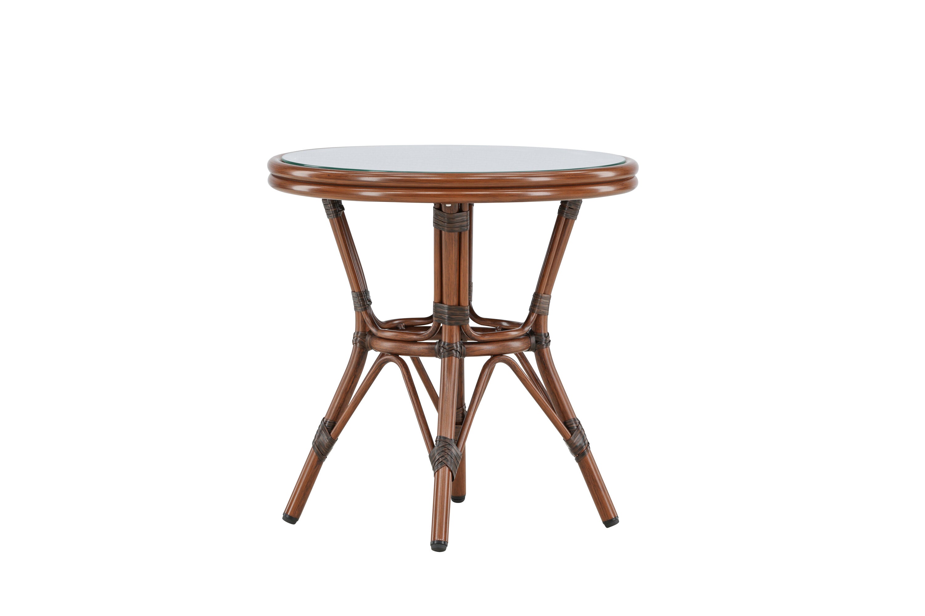 Gartentisch Sagres Ø60cm aus Aluminium - Braun-Loungetische-Venture Home-le canapé