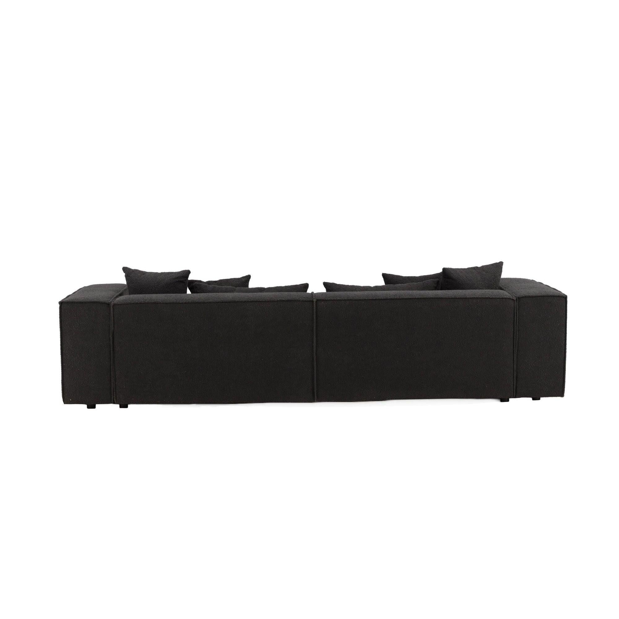 Gillholmen 3 - Sitzer Sofa aus Bouclé - / Teddystoff - SchwarzEinzelsofas