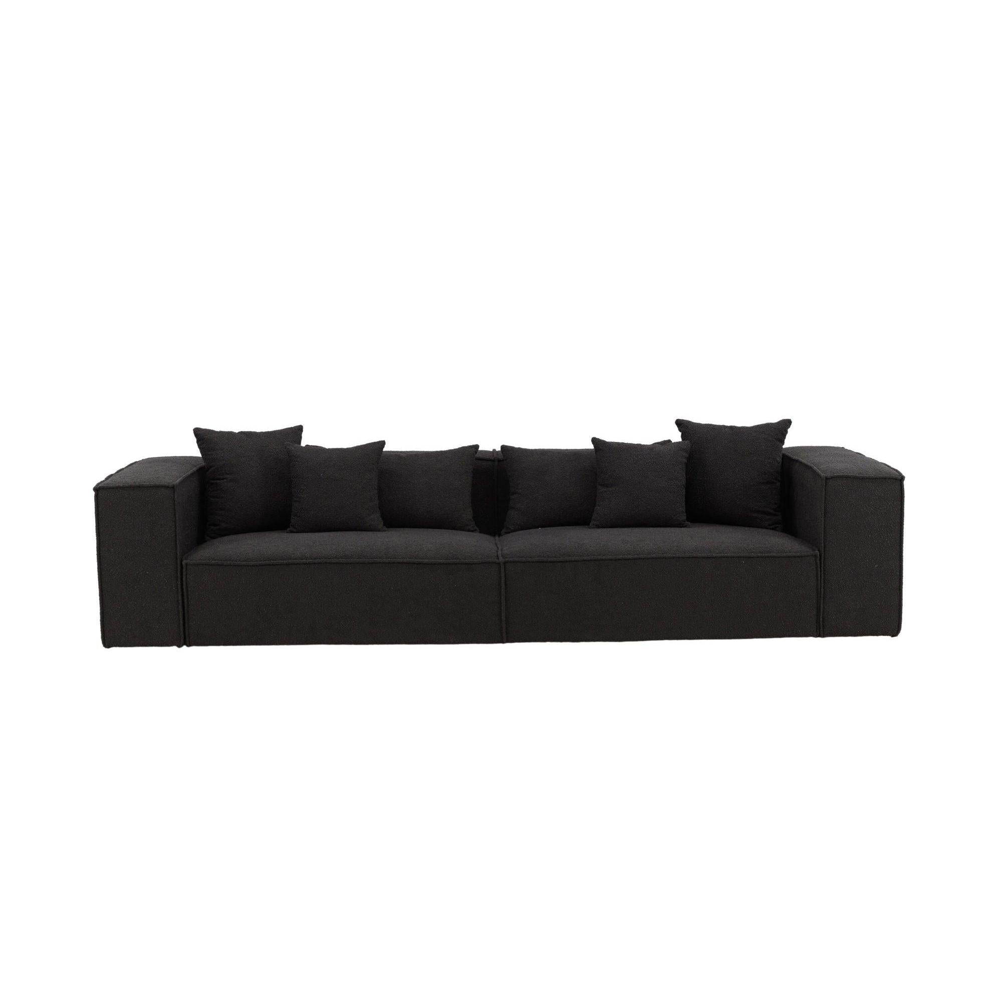 Gillholmen 3 - Sitzer Sofa aus Bouclé - / Teddystoff - SchwarzEinzelsofas