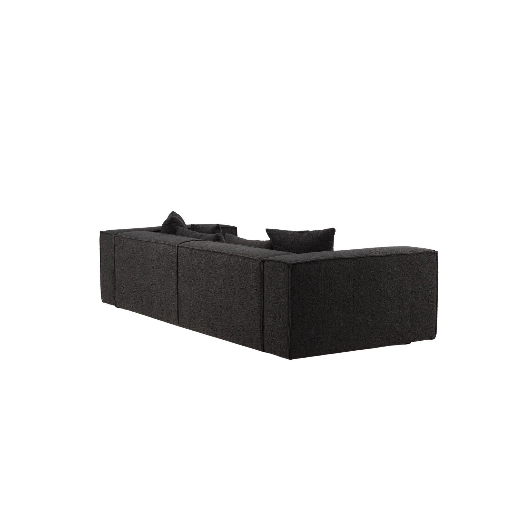 Gillholmen 3 - Sitzer Sofa aus Bouclé - / Teddystoff - SchwarzEinzelsofas