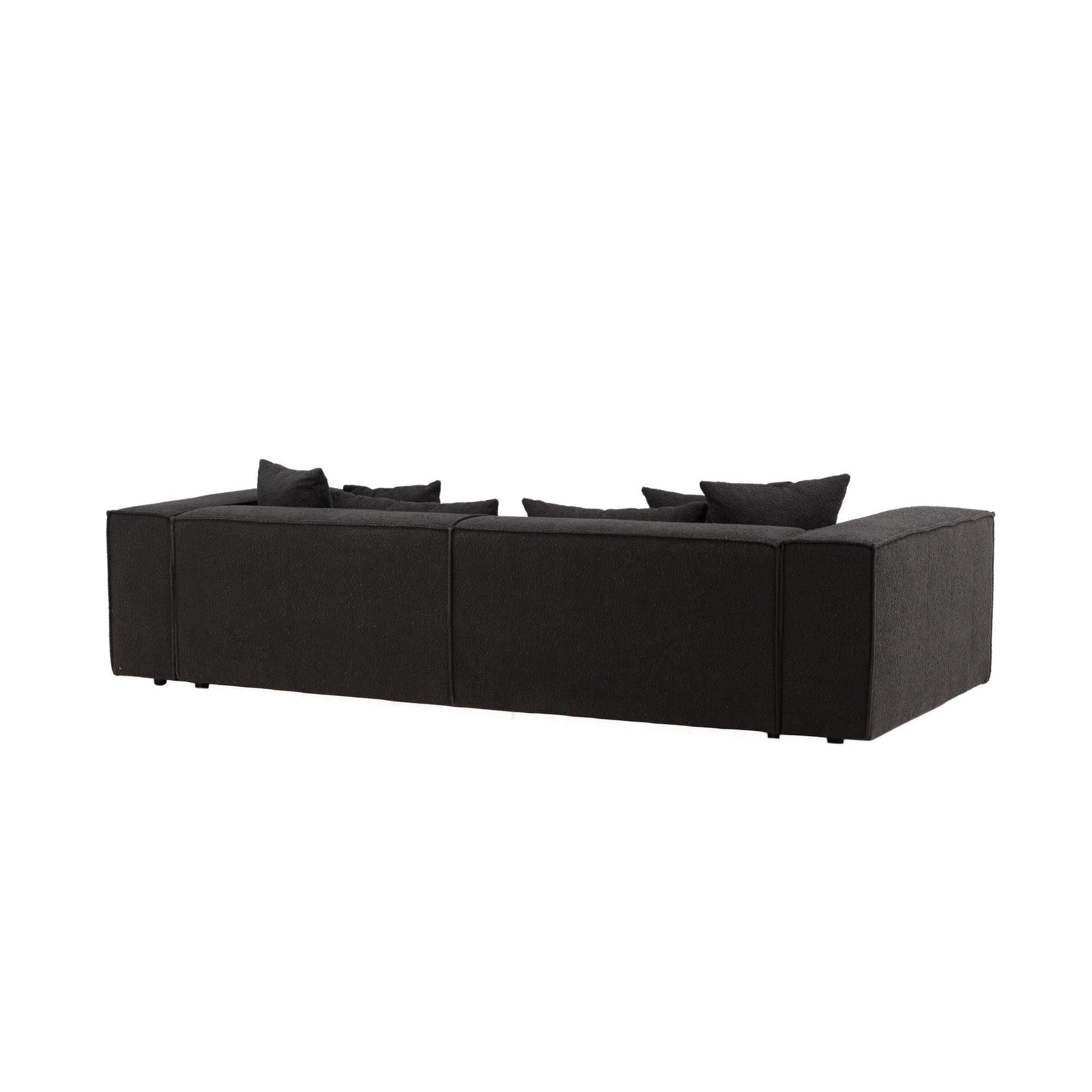 Gillholmen 3 - Sitzer Sofa aus Bouclé - / Teddystoff - SchwarzEinzelsofas