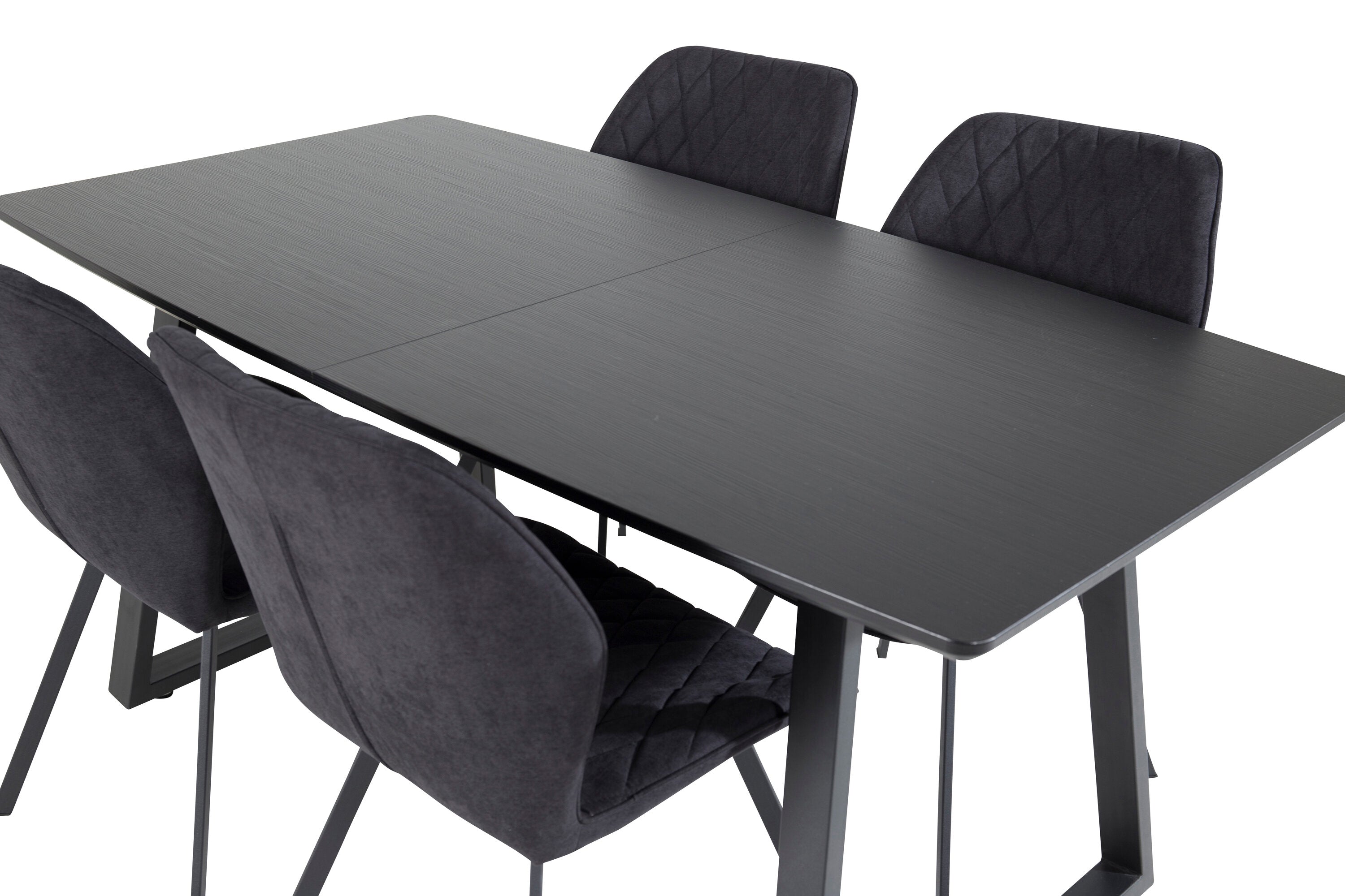Essgruppe Esstisch Inca 160 x 85 mit Stühlen Gemma - Schwarz - Venture Home - le canapé