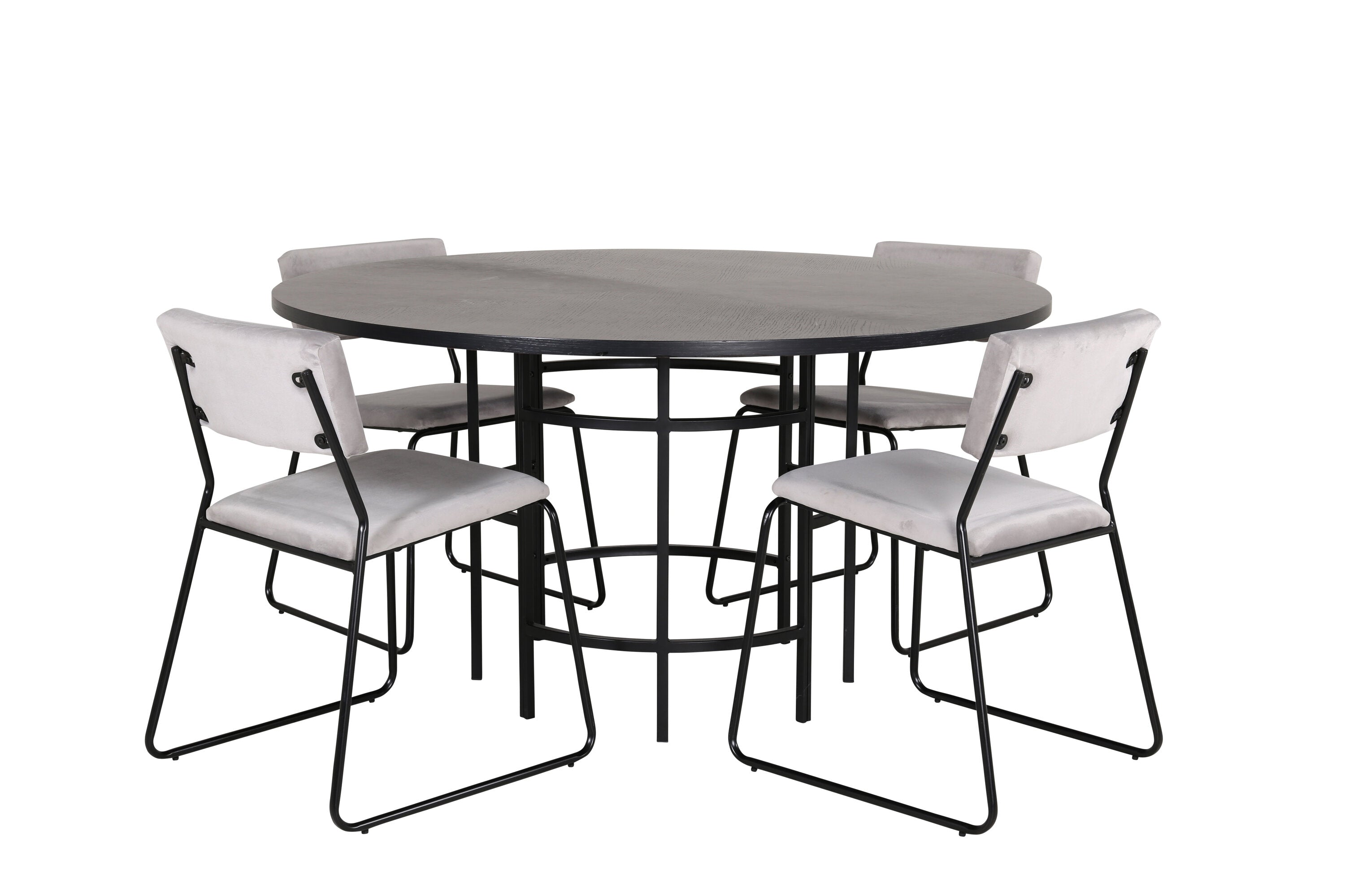 Essgruppe Esstisch Copenhagen ⌀140cm mit Stühlen Kenth - Grau - Venture Home - le canapé