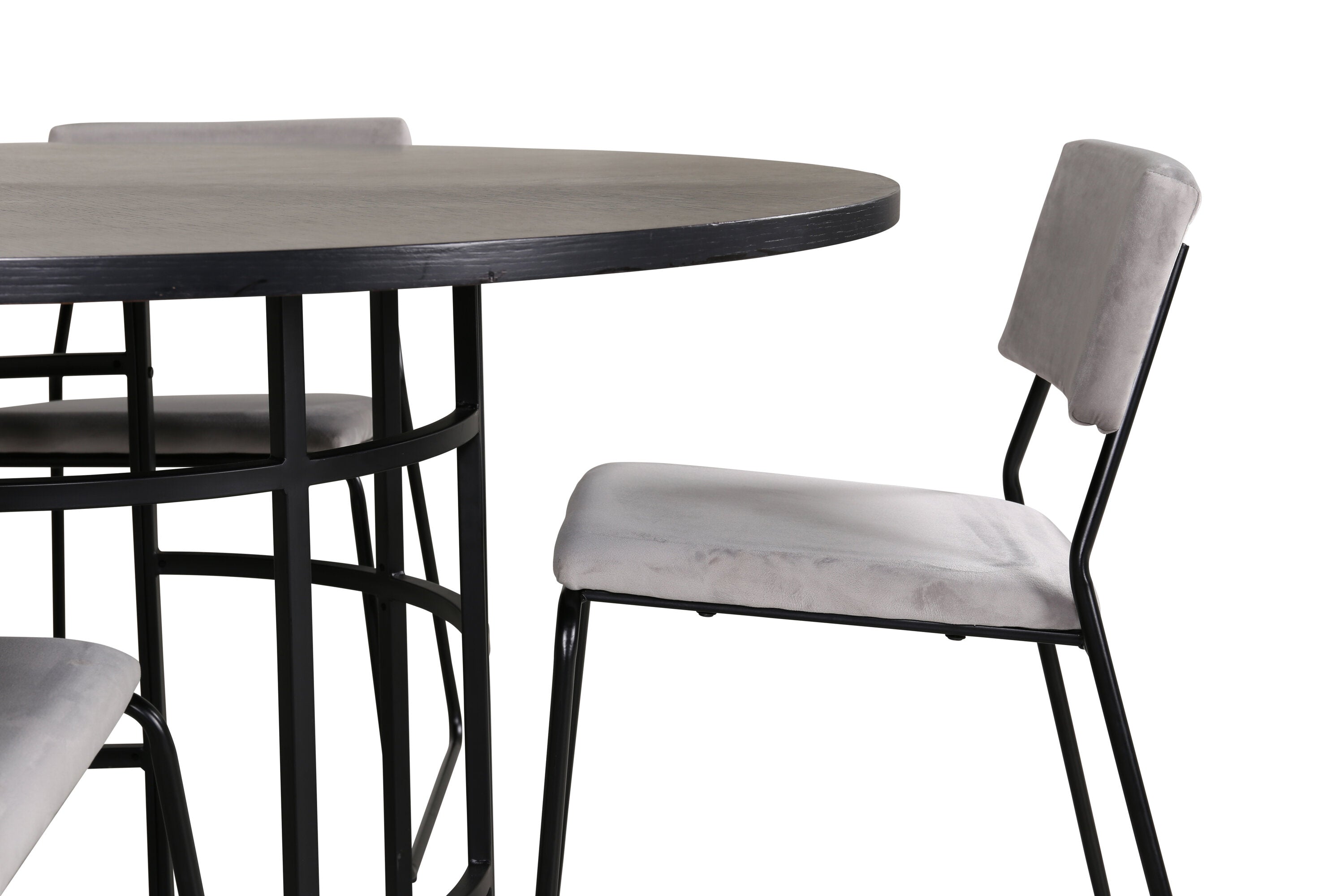 Essgruppe Esstisch Copenhagen ⌀140cm mit Stühlen Kenth - Grau - Venture Home - le canapé