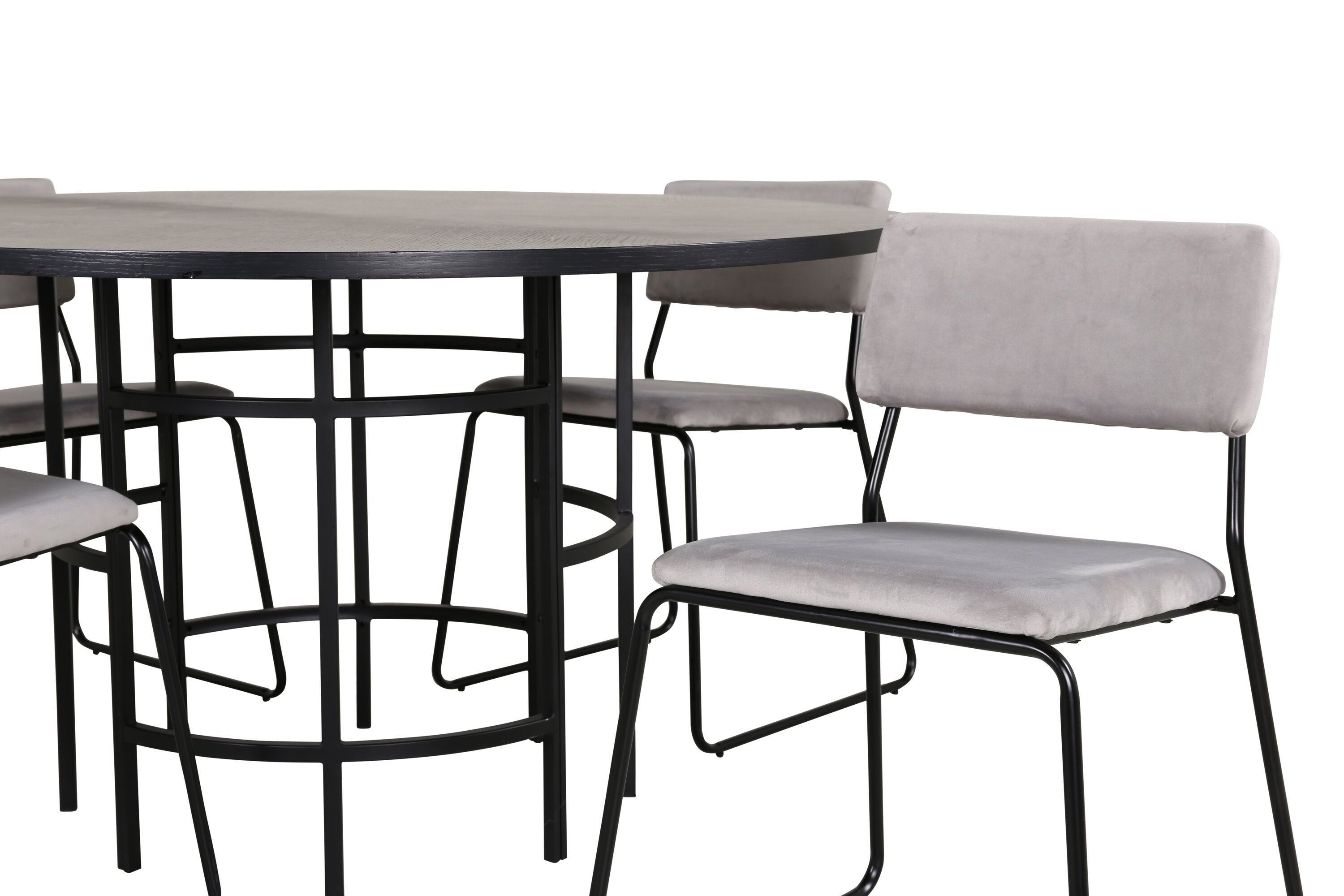 Essgruppe Esstisch Copenhagen ⌀140cm mit Stühlen Kenth - Grau - Venture Home - le canapé