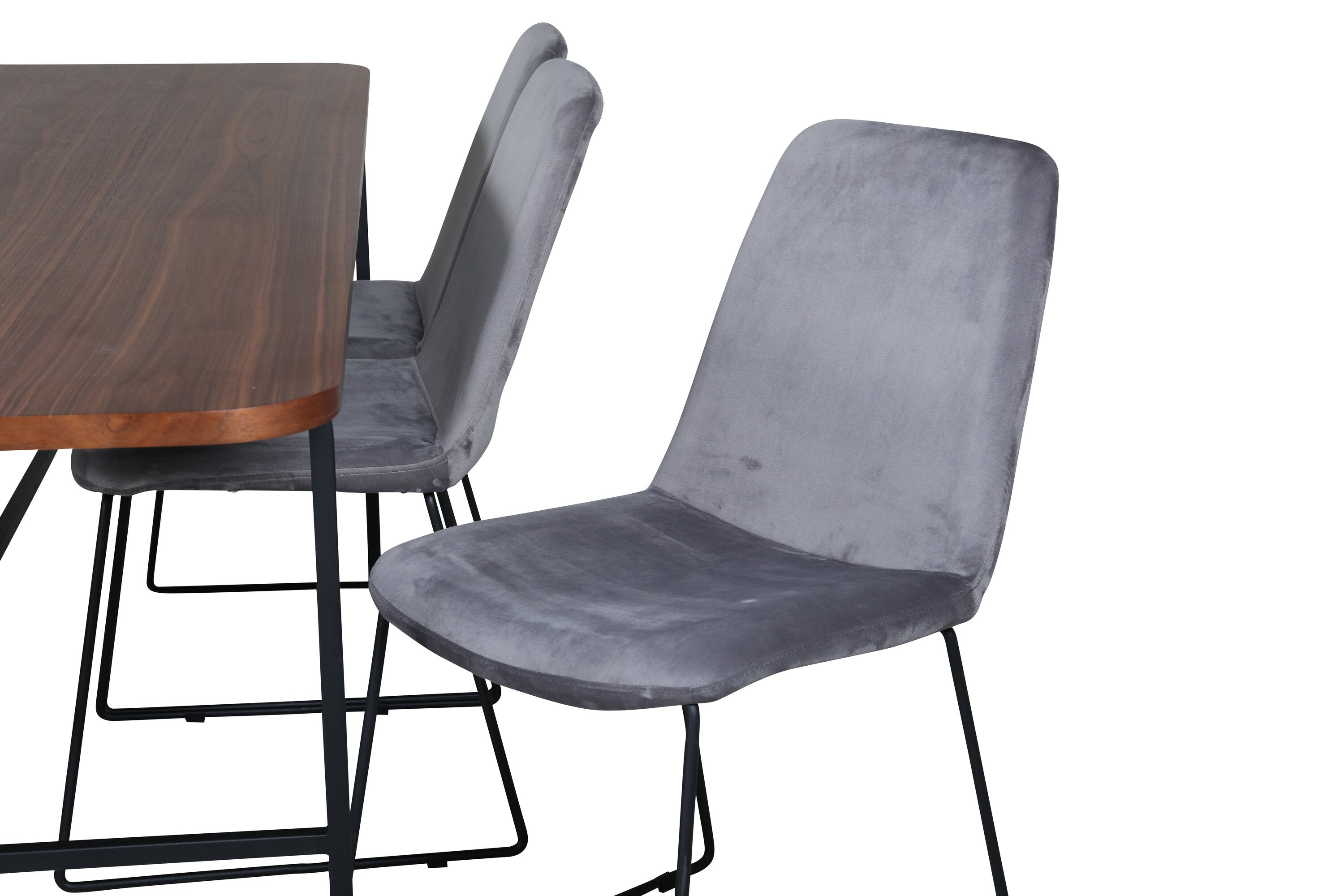 Essgruppe Esstisch Uno 200 x 90 mit Stühlen Muce - Grau - Venture Home - le canapé