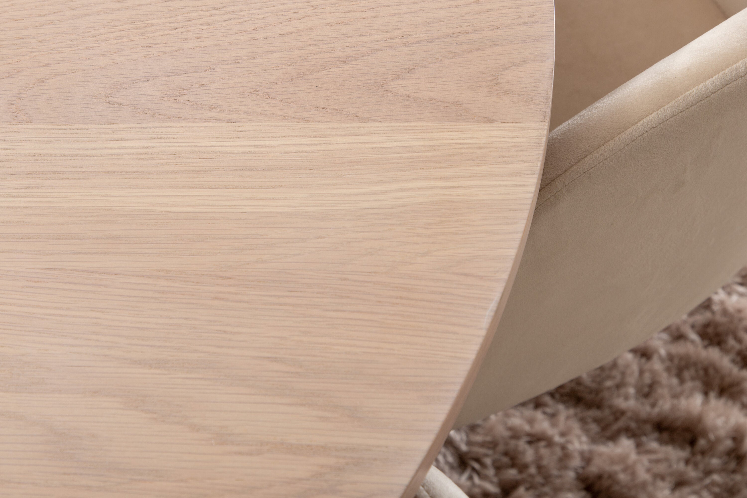 Essgruppe Esstisch Bianca Ø110cm mit Stühlen Berit - Beige - Venture Home - le canapé