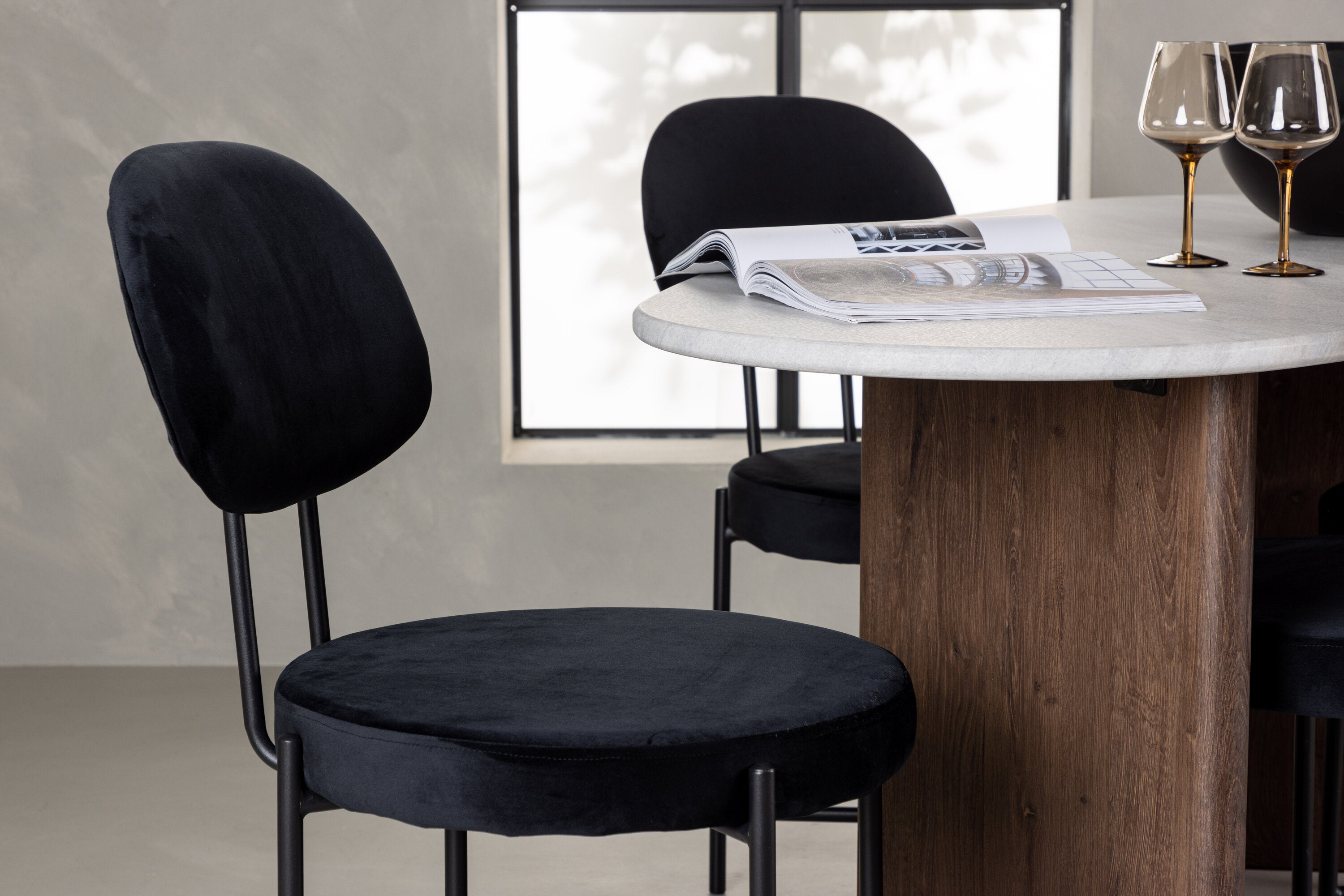 Essgruppe Esstisch Grönvik 180 x 90 mit Stühlen Stella - Schwarz - Venture Home - le canapé
