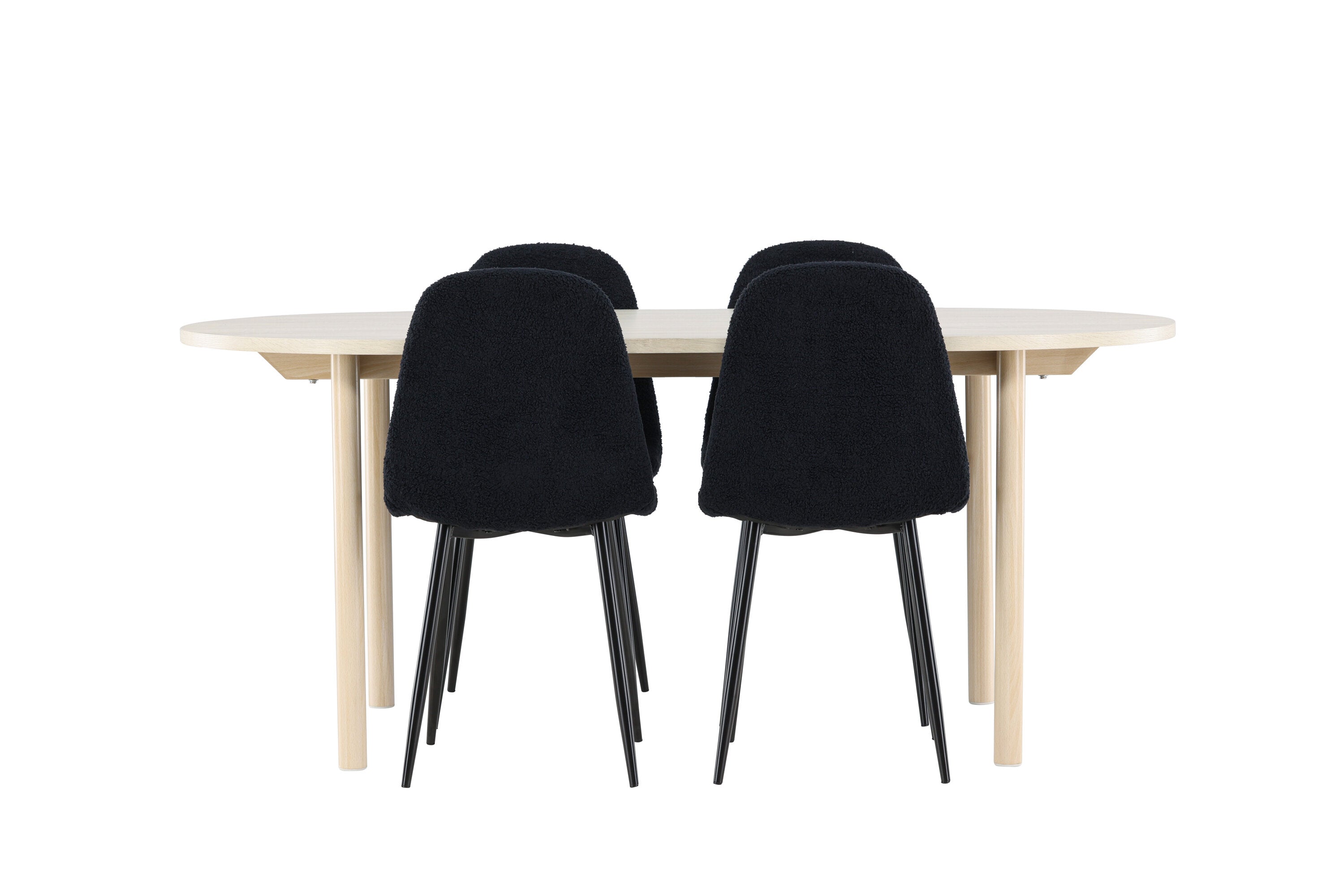 Essgruppe Esstisch Andy 180 x 90 mit Stühlen Polar - Schwarz - Venture Home - le canapé