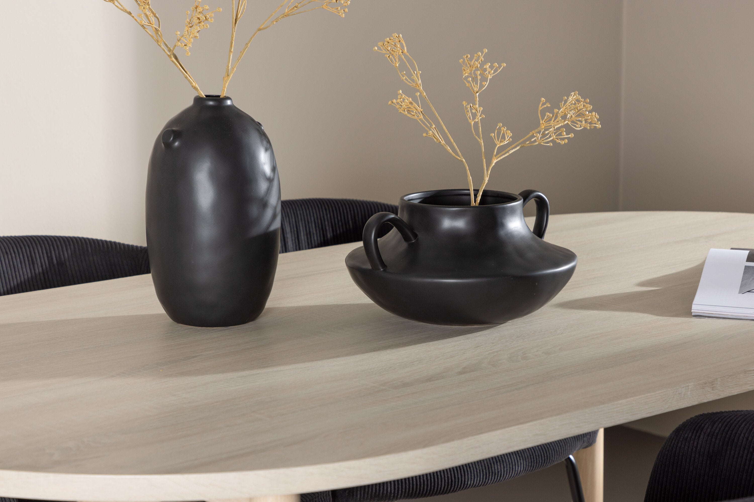 Essgruppe Esstisch Andy 180x90cm mit Stühlen Berit - Schwarz - Venture Home - le canapé
