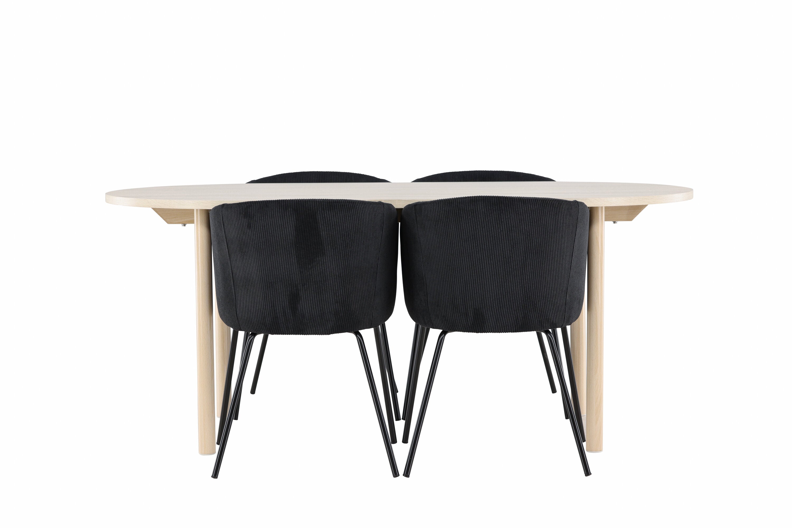 Essgruppe Esstisch Andy 180x90cm mit Stühlen Berit - Schwarz - Venture Home - le canapé