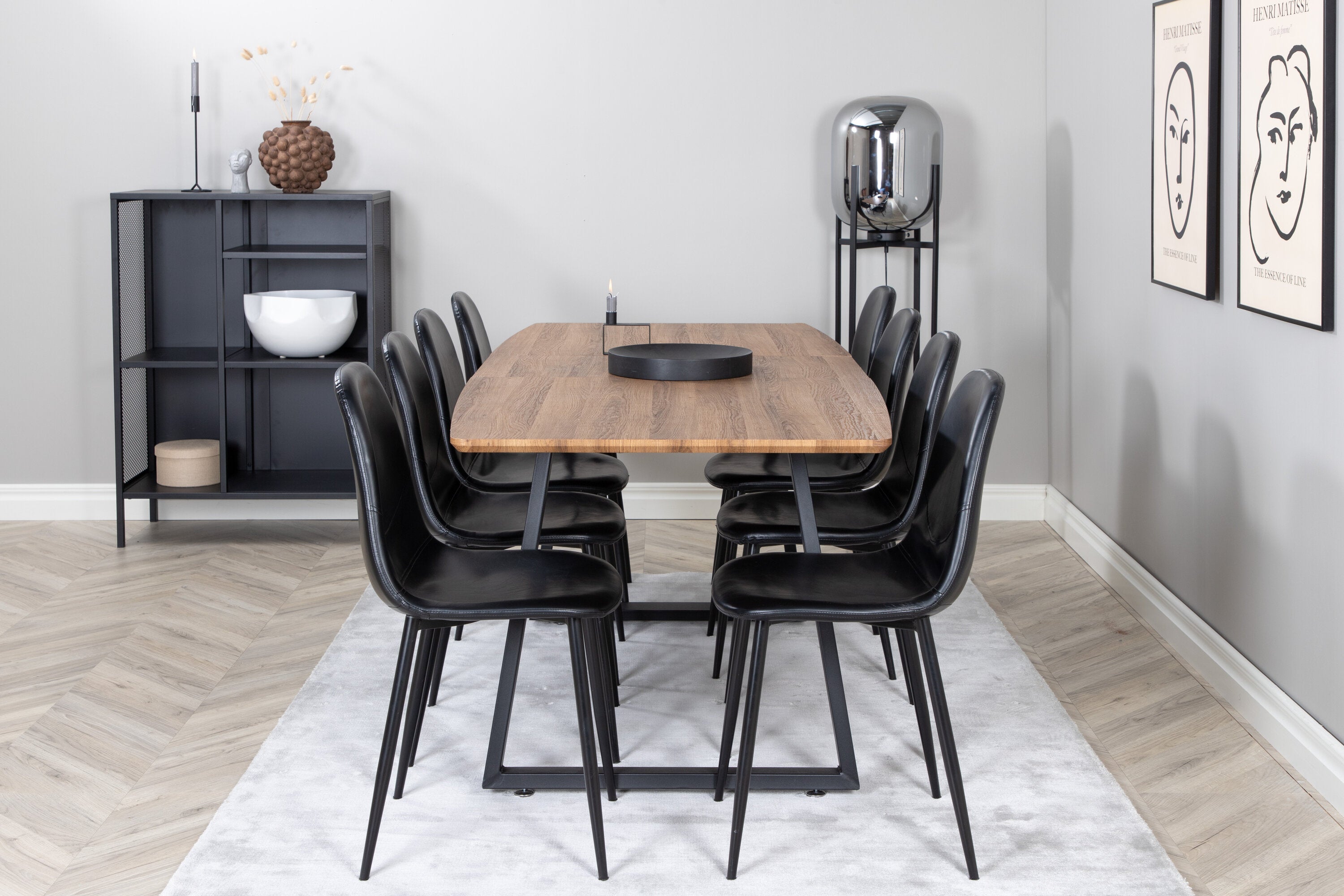 Essgruppe Esstisch Inca mit Stühlen Polar - Schwarz - Venture Home - le canapé