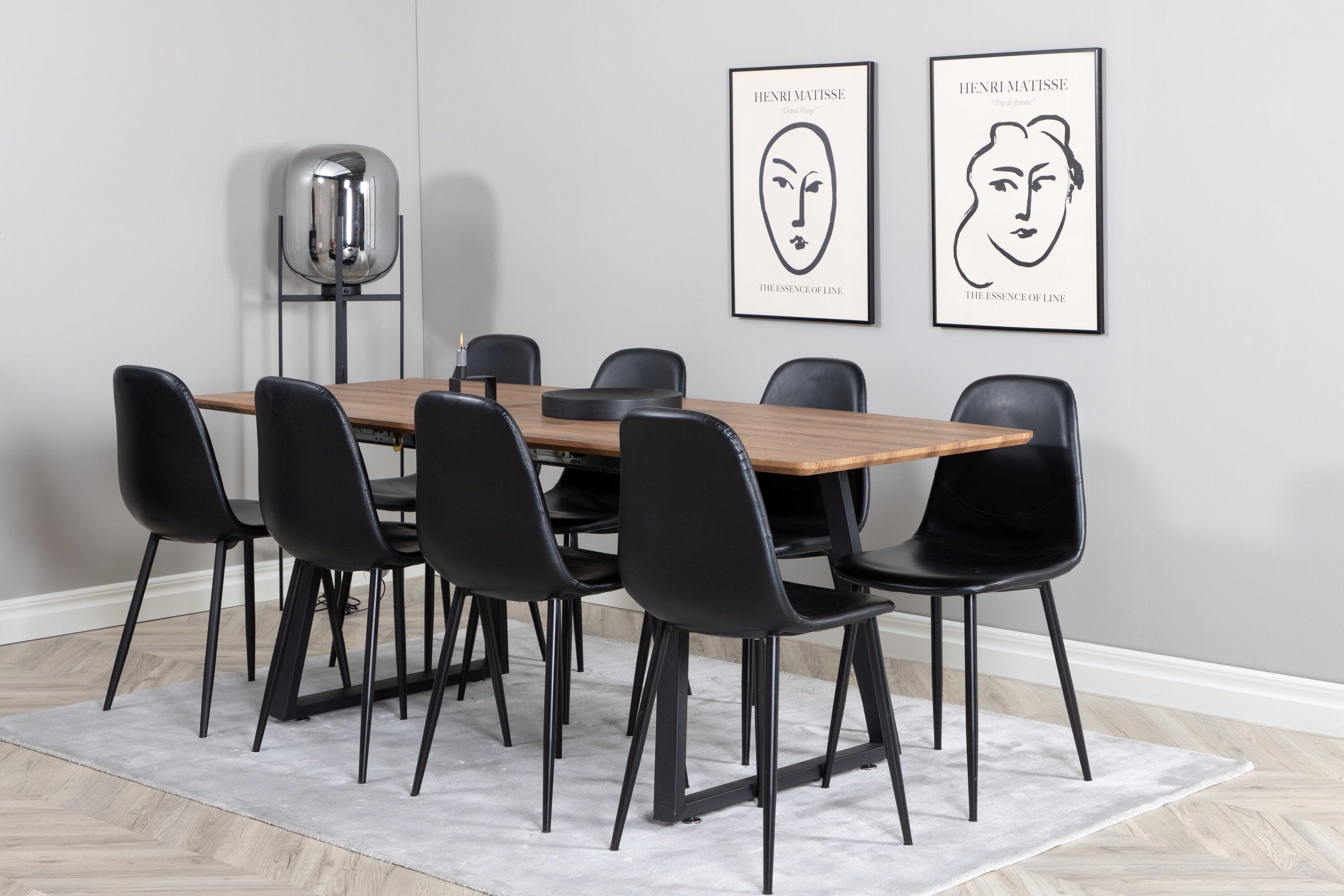 Essgruppe Esstisch Inca mit Stühlen Polar - Schwarz - Venture Home - le canapé