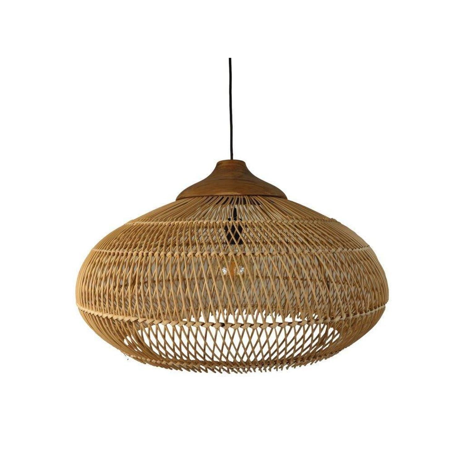 Hängelampe aus Rattan Ø65cm - Natur-Hängelampe-HSM Collection-le canapé