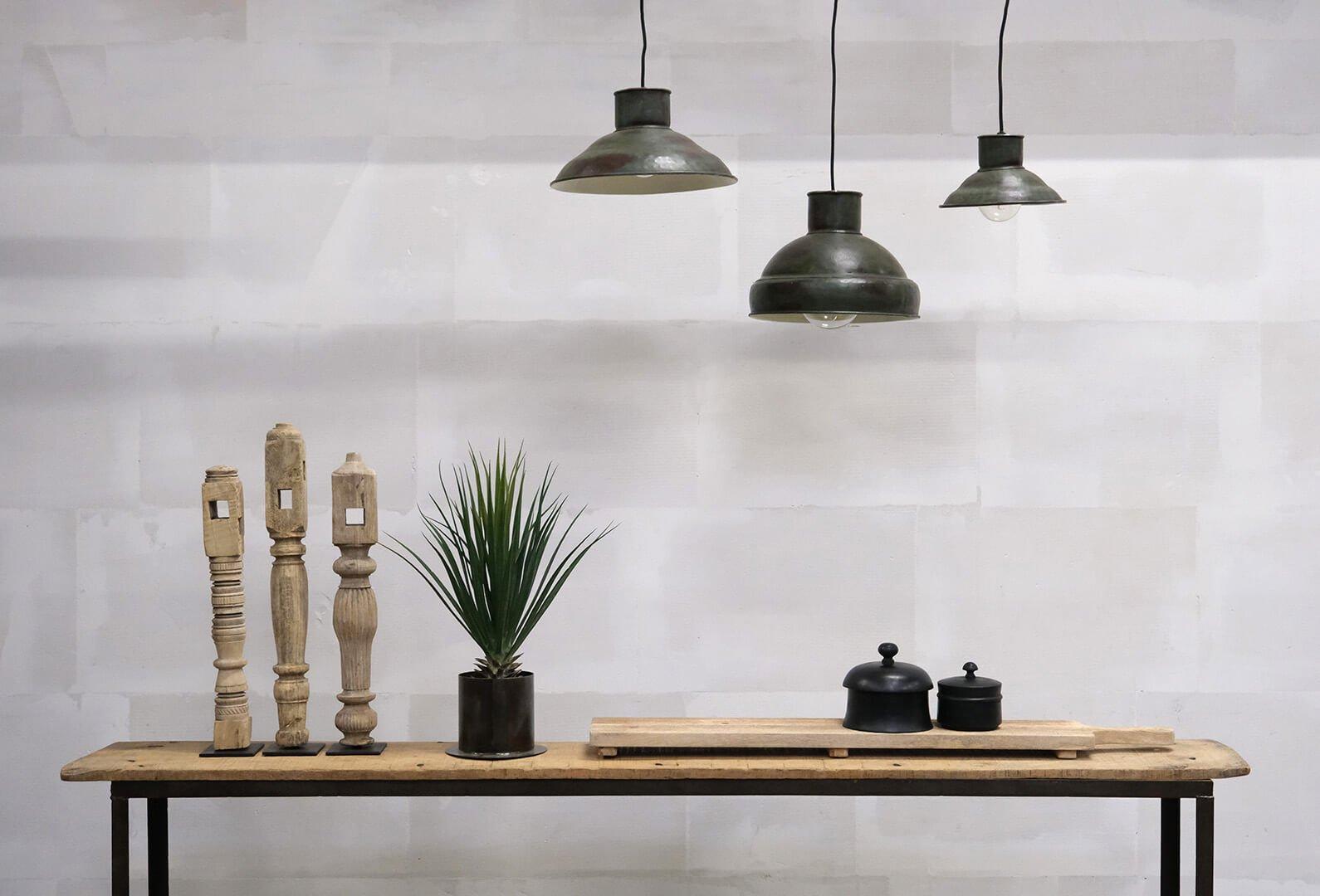 Hängelampe Denice (L) - Dunkelgrün-Hängelampen-Trademark Living-le canapé