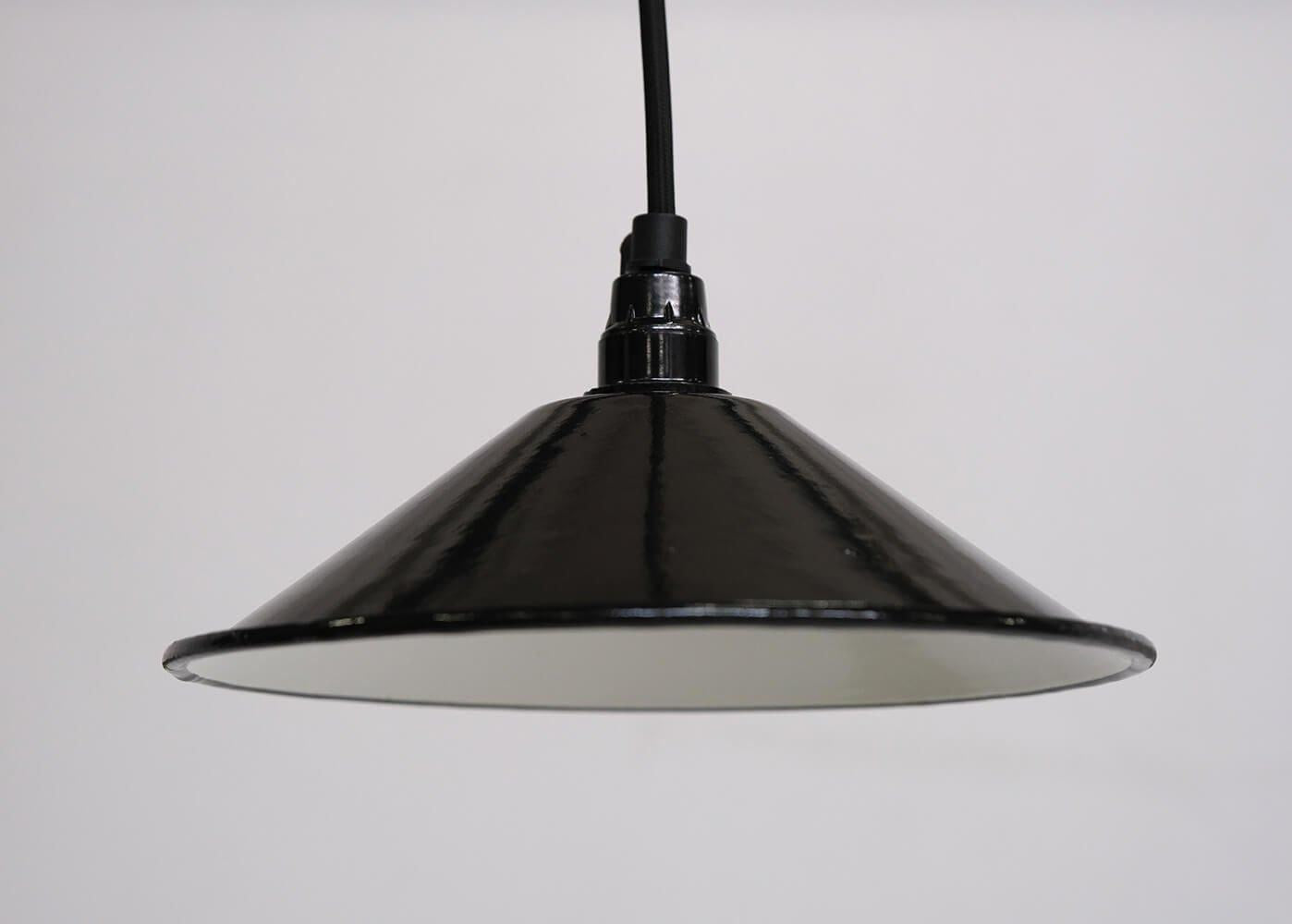 Hängelampe Enamel - Schwarz-Hängelampen-Trademark Living-le canapé