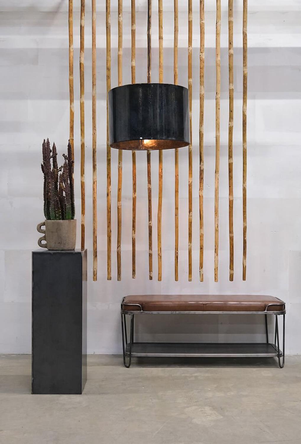 Hängelampe Jonah (L) - Dunkelblaumarmoriert-Hängelampe-Trademark Living-le canapé