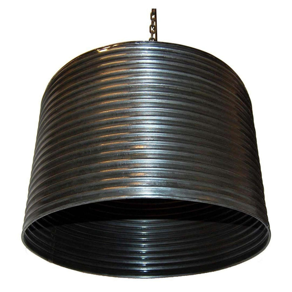 Hängelampe Malabar aus Eisen mit RillenHängelampe