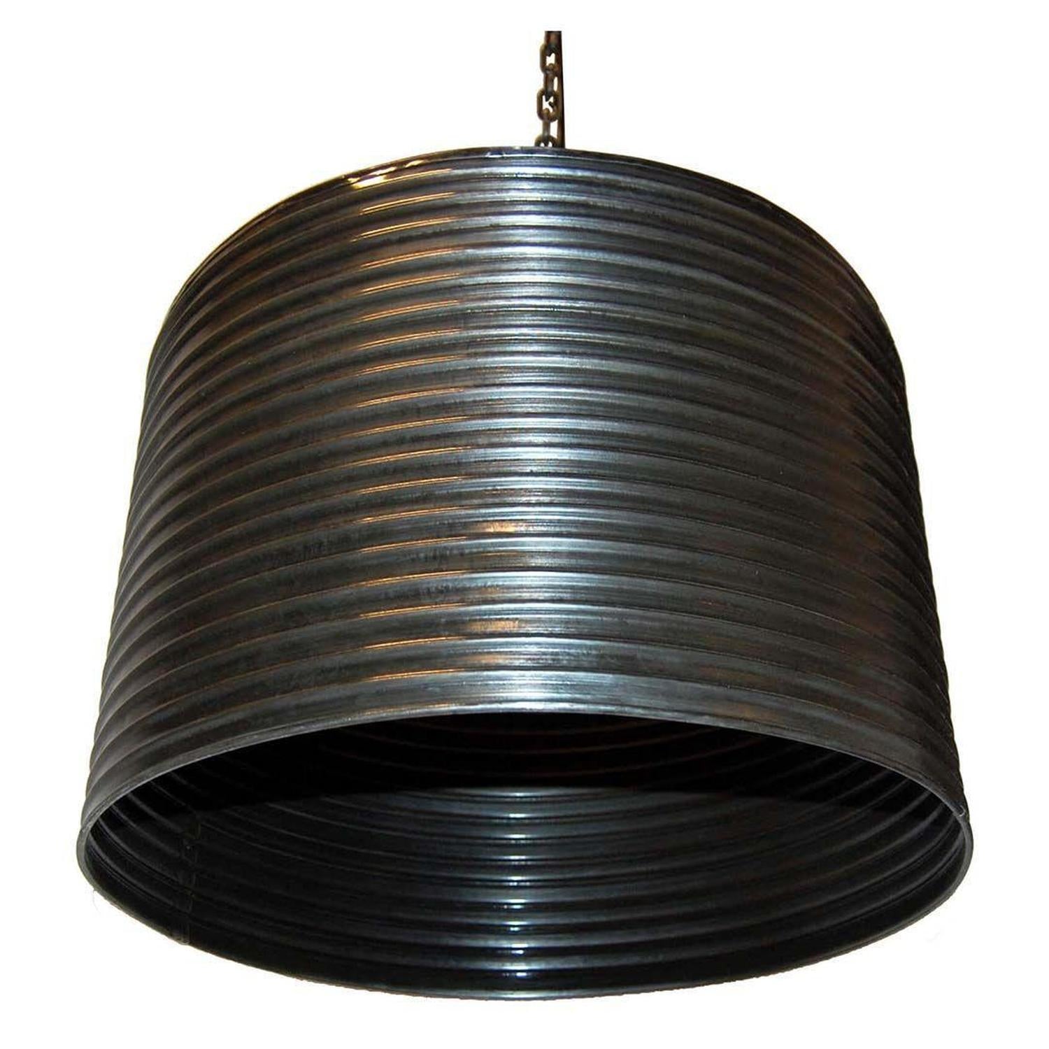 Hängelampe Malabar aus Eisen mit RillenHängelampe