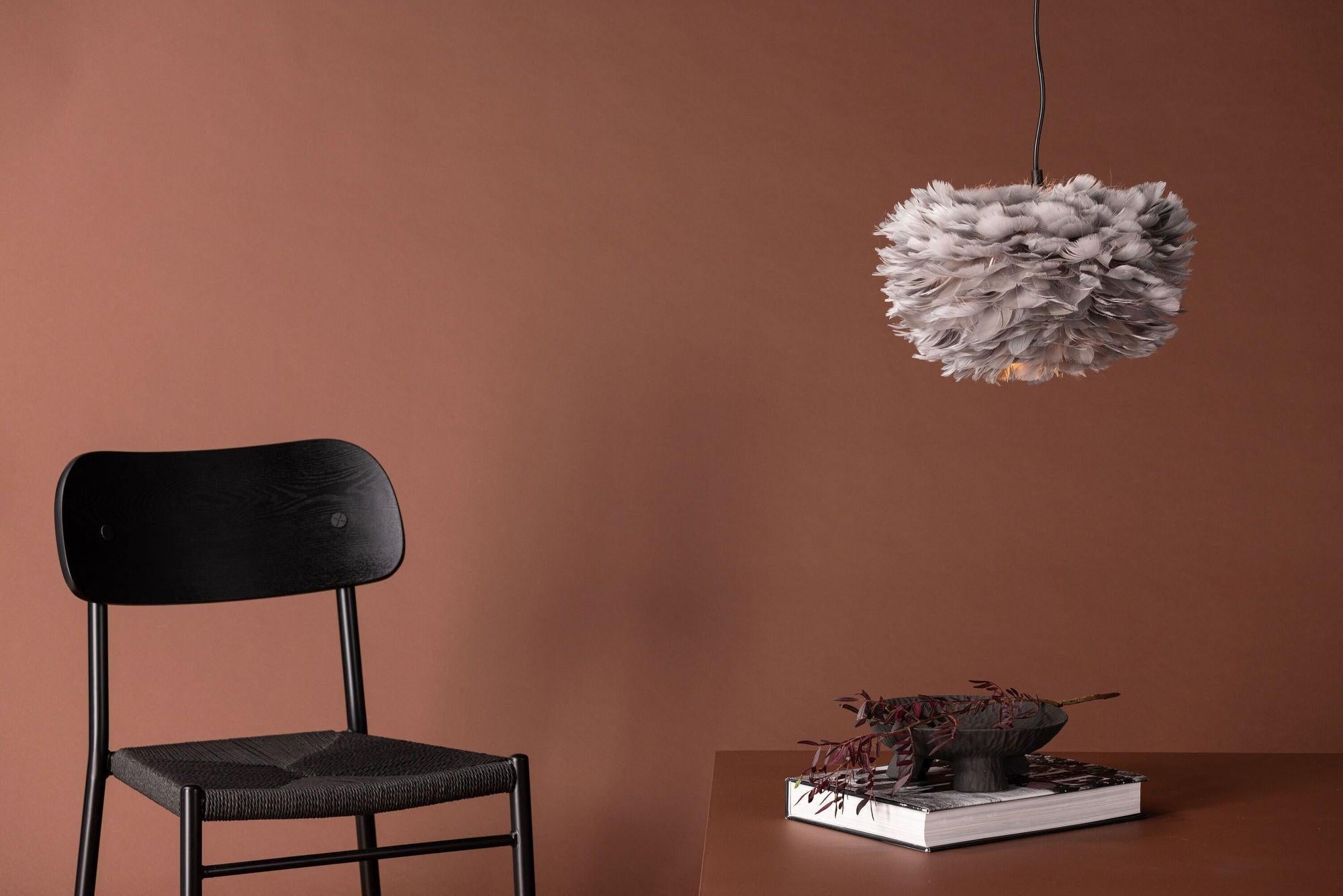 Hängelampe Nicola - Klein- Kunstfedern Schwarz / Grau-Hängelampe-Venture Home-le canapé