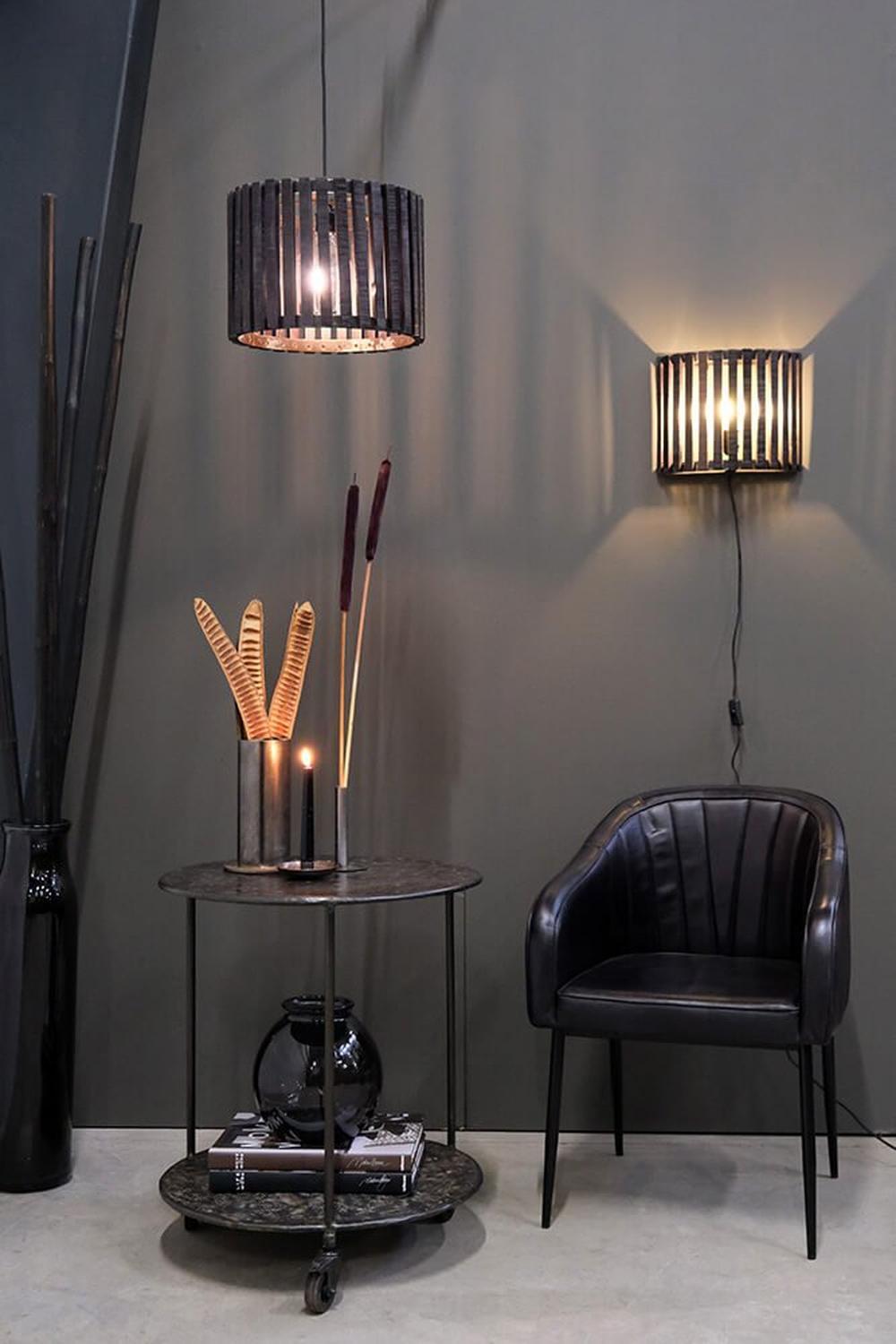 Hängelampe Norr aus Holz - Schwarz-Hängelampen-Trademark Living-le canapé