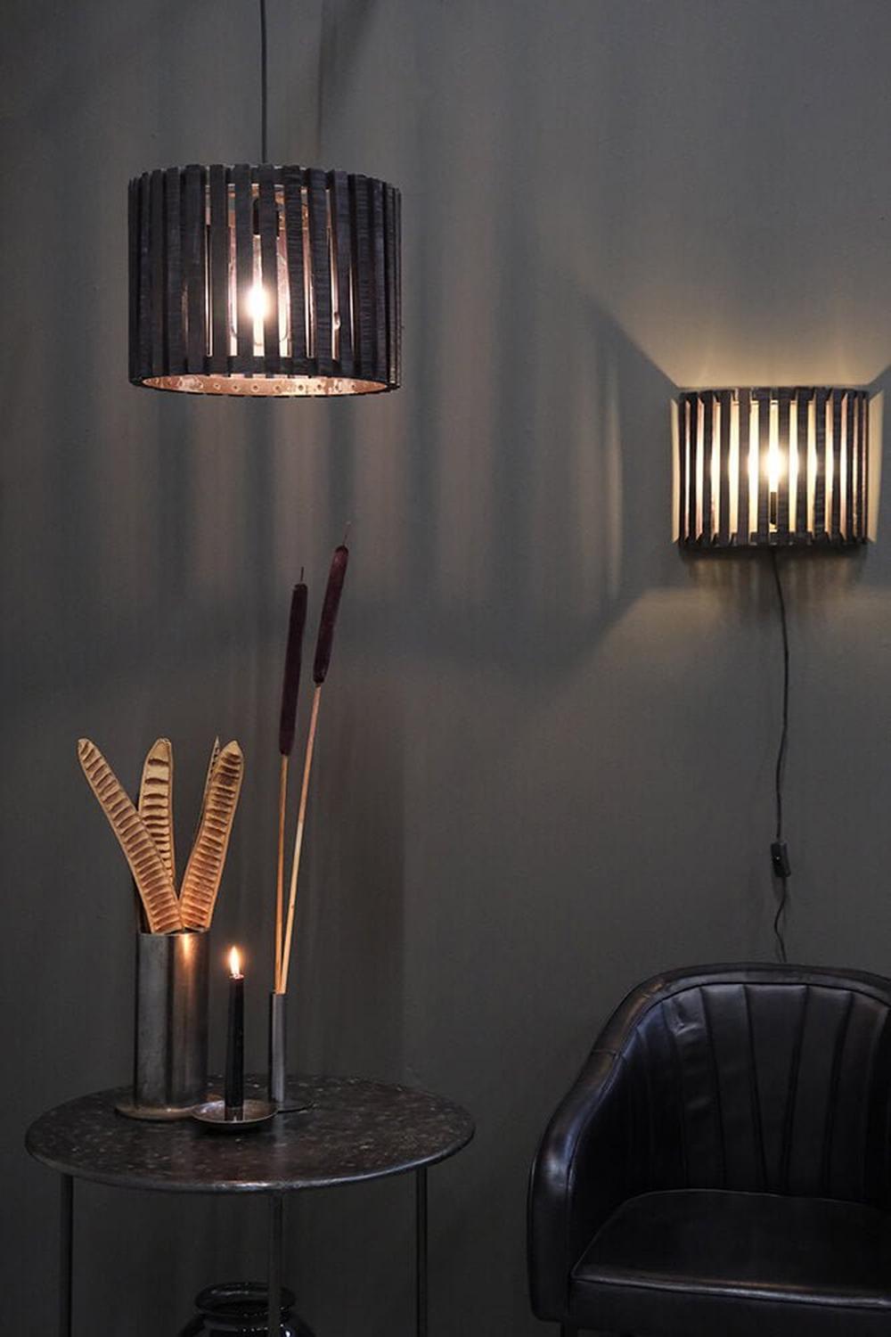 Hängelampe Norr aus Holz - Schwarz-Hängelampen-Trademark Living-le canapé