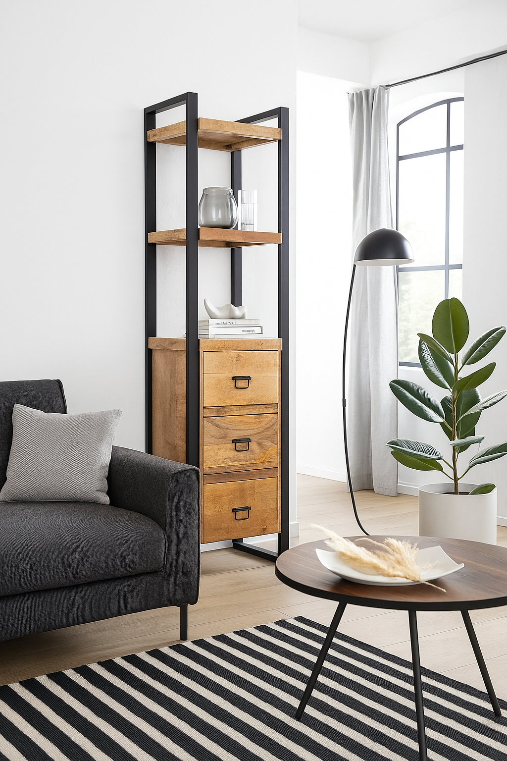Highboard Britt 200cm - Braun-Highboards-Benoa-le canapé