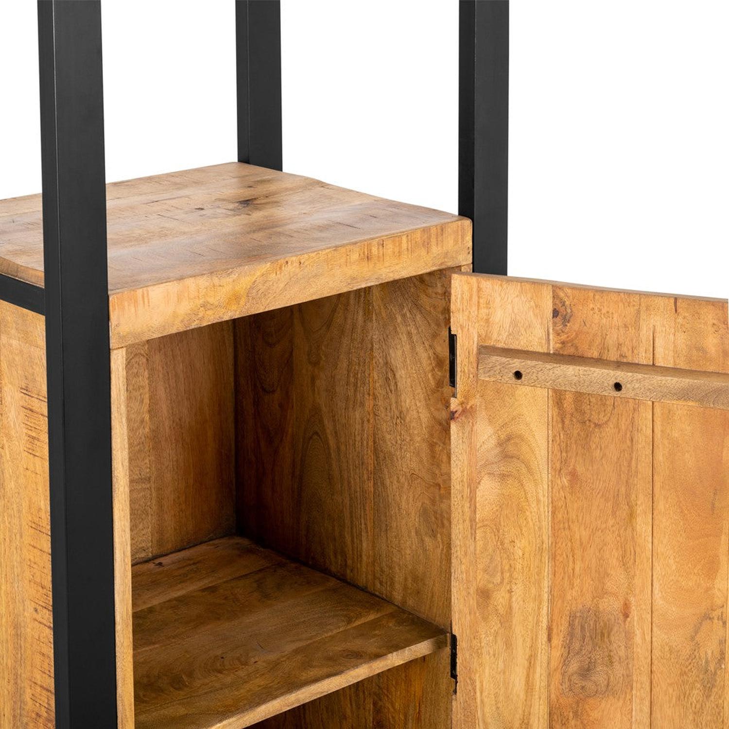 Highboard Britt 200cm mit Tür - Braun-Highboards-Benoa-le canapé