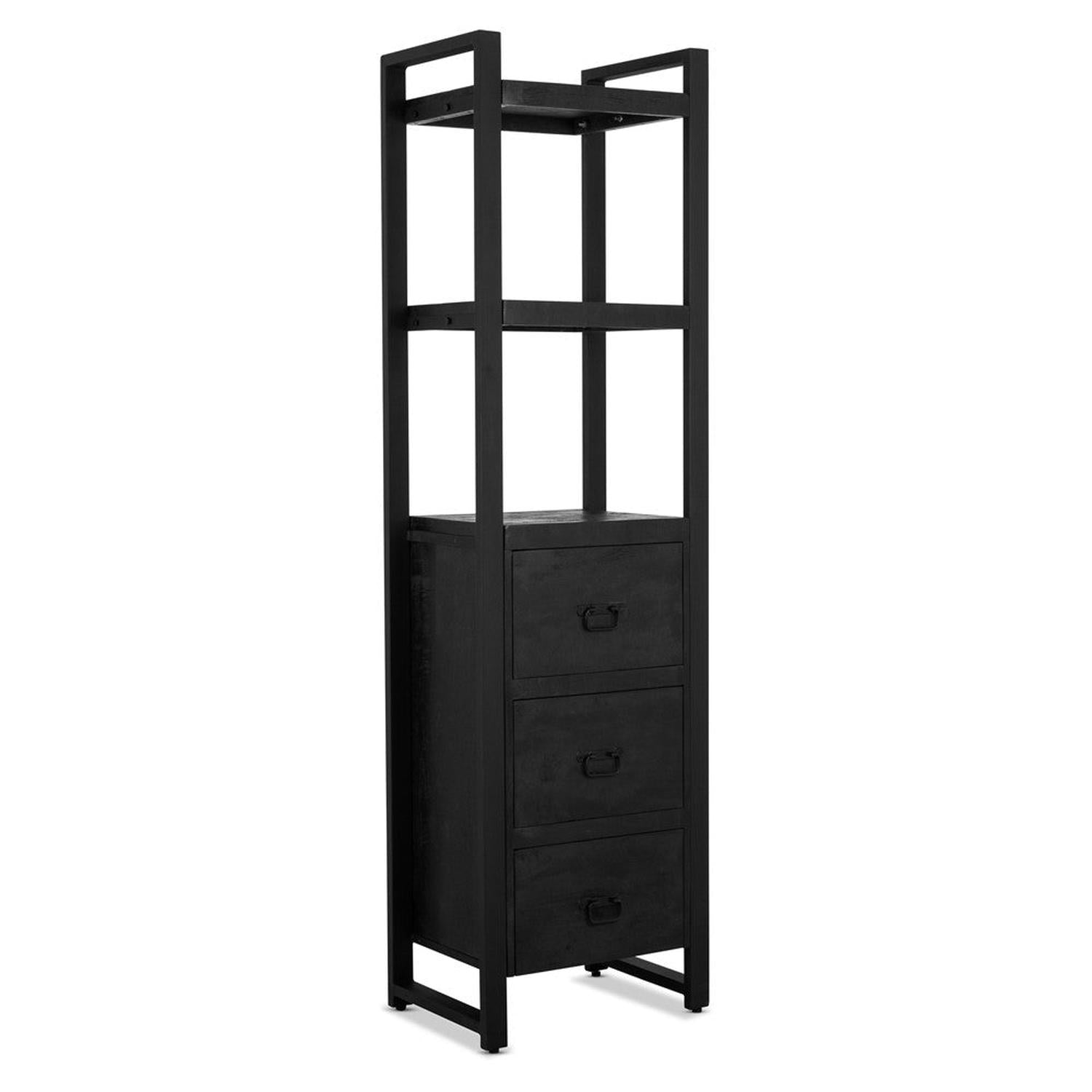 Highboard Britt 200cm - Schwarz-Highboards-Benoa-le canapé