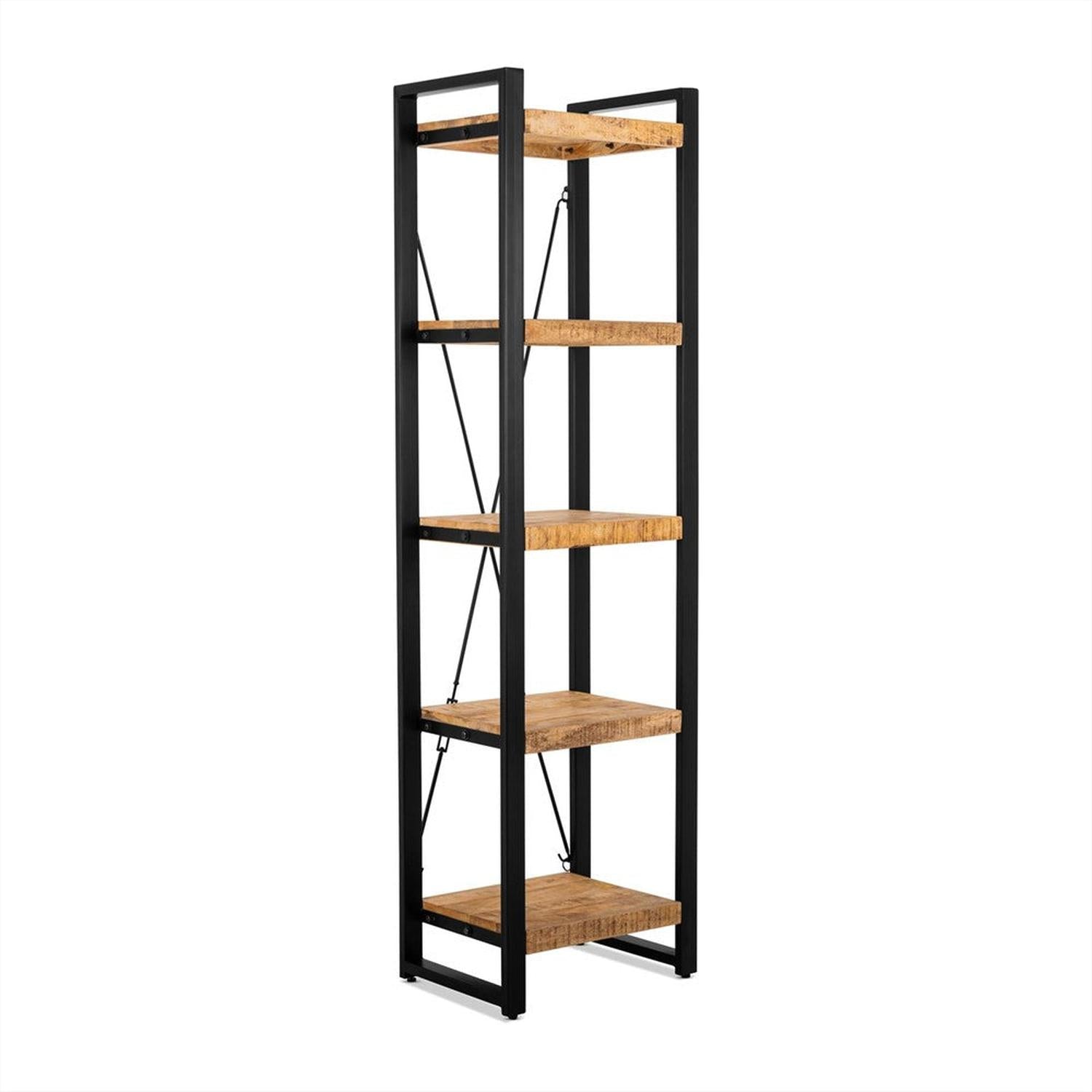 Highboard Britt offen aus Mangoholz 200cm - Hellbraun-Highboards-Benoa-le canapé