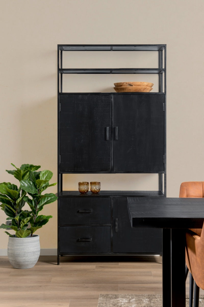 Highboard Kala 100*200cm - Schwarz-Highboards-Livingfurn-le canapé