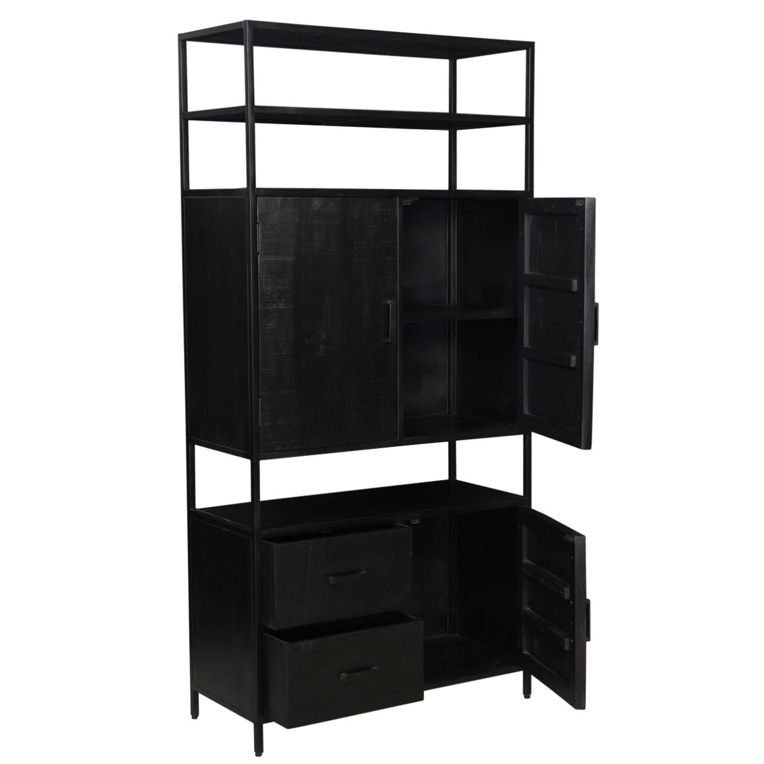 Highboard Kala 100*200cm - Schwarz-Highboards-Livingfurn-le canapé