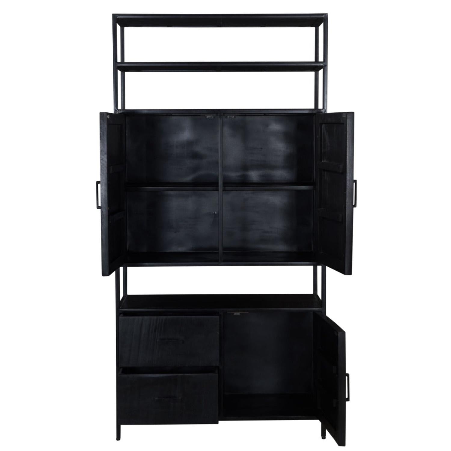 Highboard Kala 100*200cm - Schwarz-Highboards-Livingfurn-le canapé