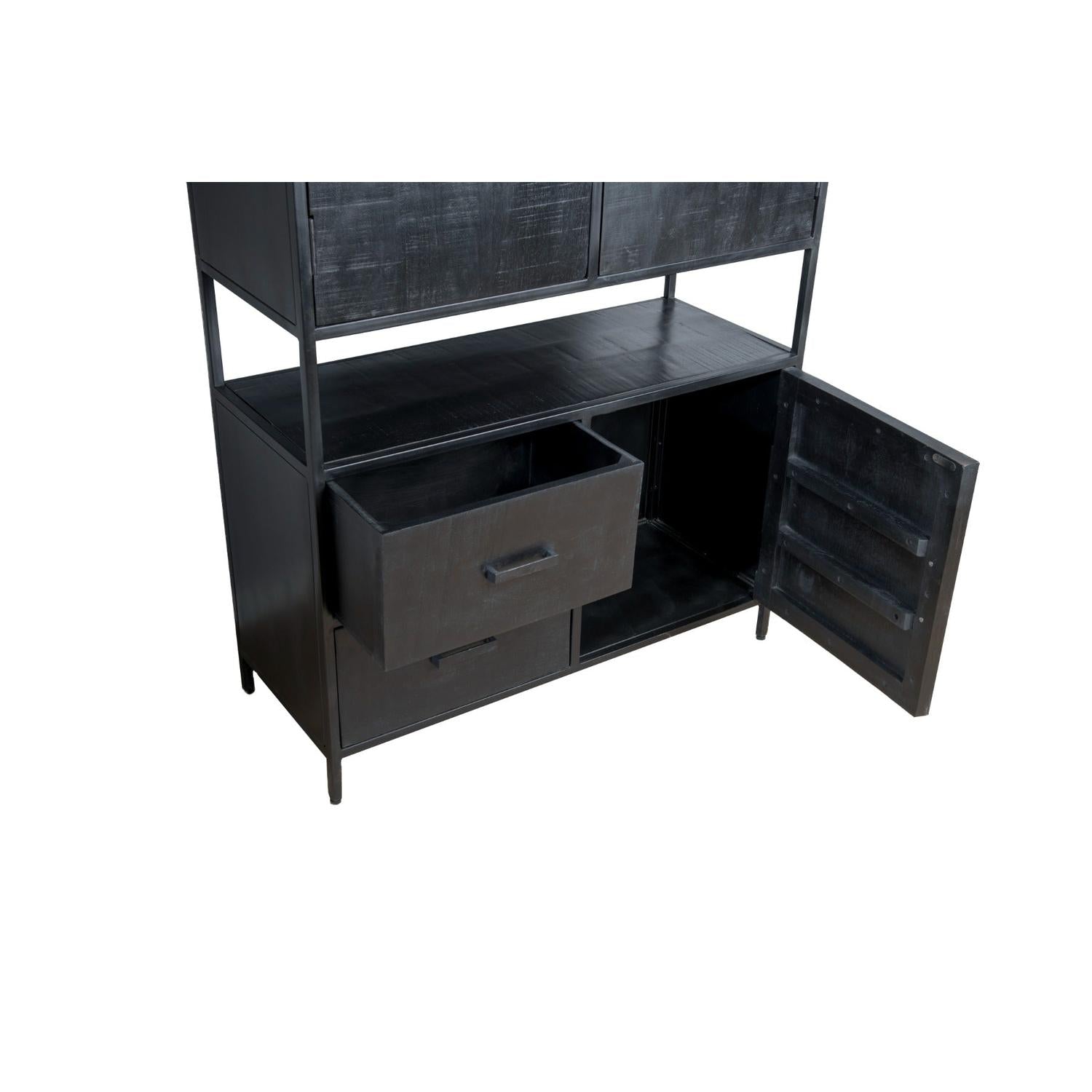 Highboard Kala 100*200cm - Schwarz-Highboards-Livingfurn-le canapé